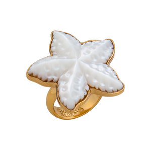 Alchemia Mother of Pearl Starfish Adjustable Ring | Charles Albert Jewelry