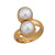 Alchemia Pearl Bypass Adjustable Ring | Charles Albert Jewelry