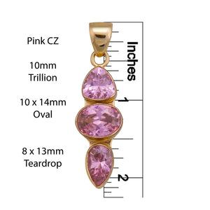 Alchemia Pink CZ Triple Pendant | Charles Albert Jewelry
