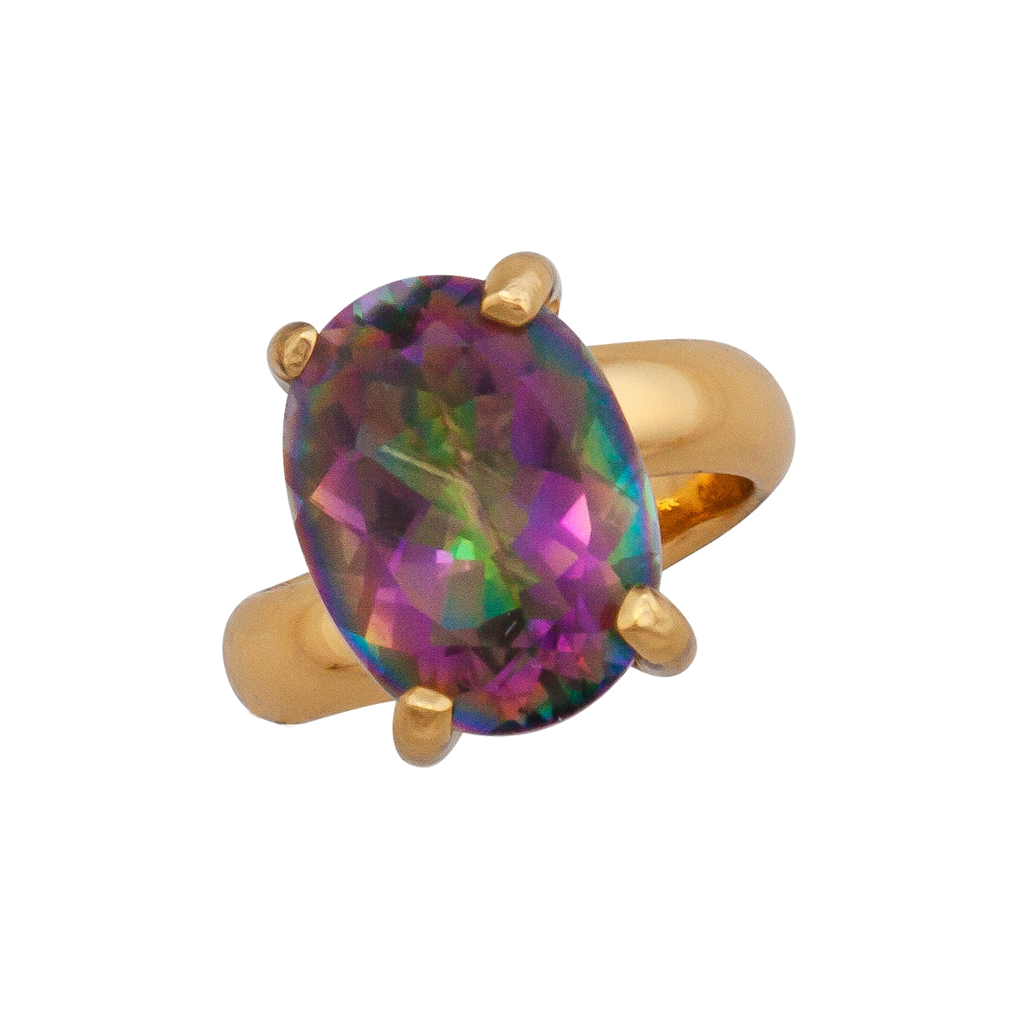 Alchemia Rainbow Mystic Quartz Oval Ring | Charles Albert Jewelry