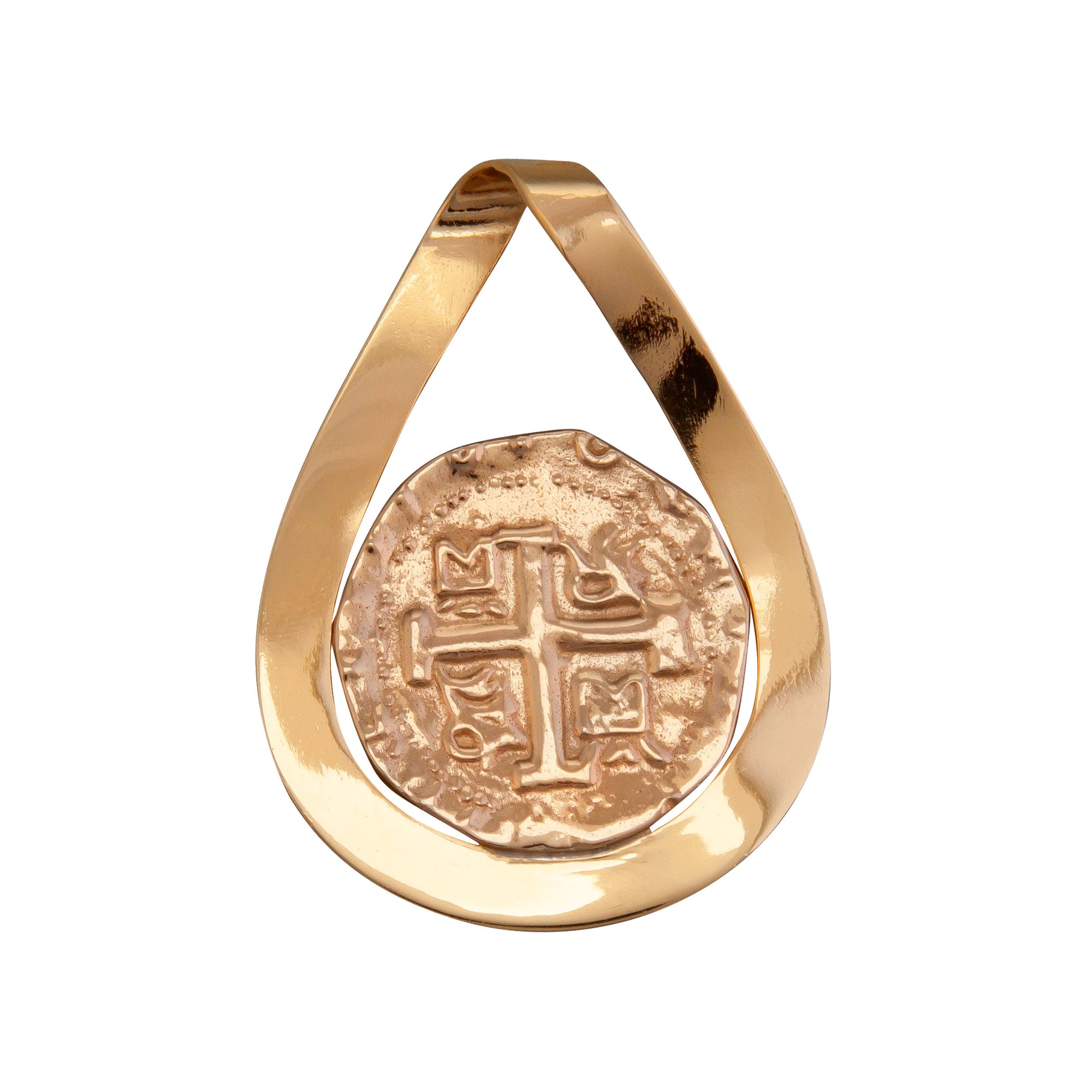 Alchemia Replica Treasure Coin Pendant with Twist Bale | Charles Albert Jewelry