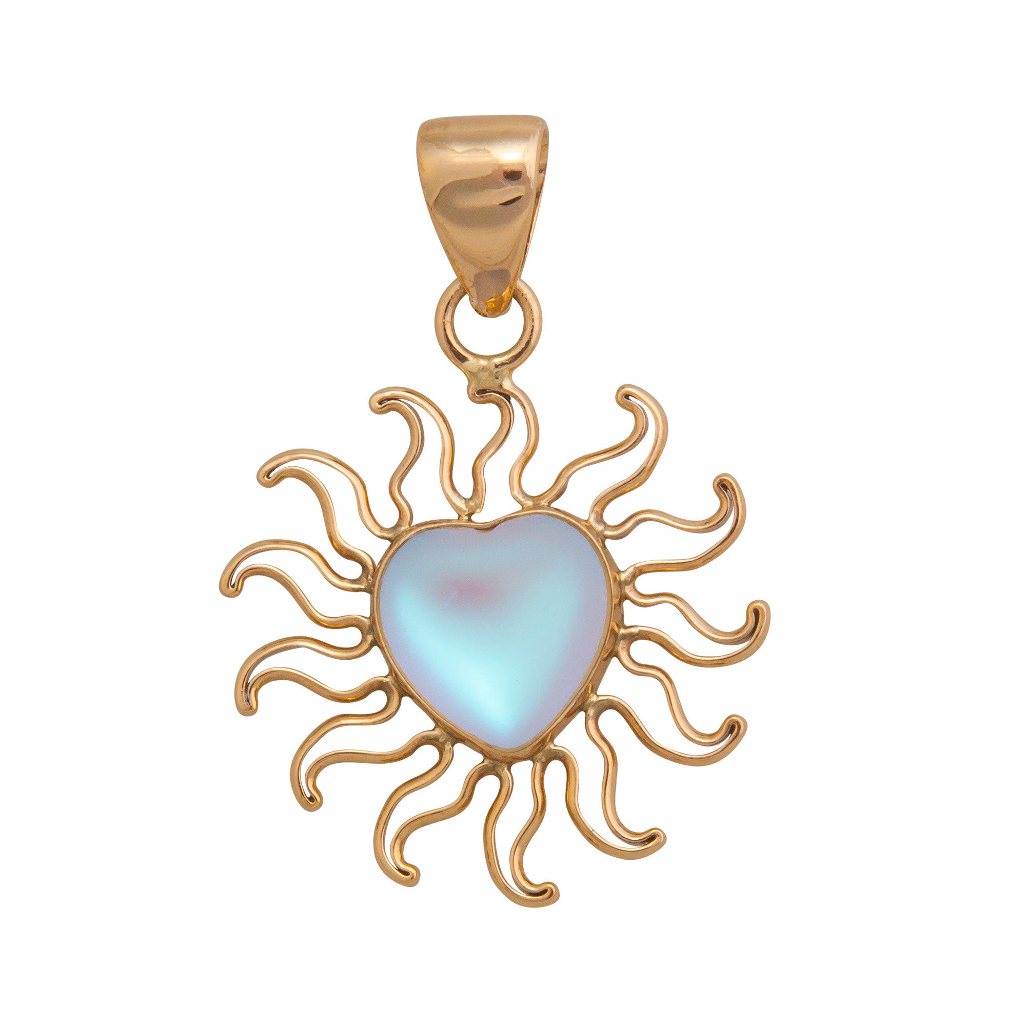 Alchemia Luminite Heart Sunburst Pendant | Charles Albert Jewelry