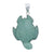 Sterling Silver Aventurine Sea Turtle Pendant | Charles Albert Jewelry