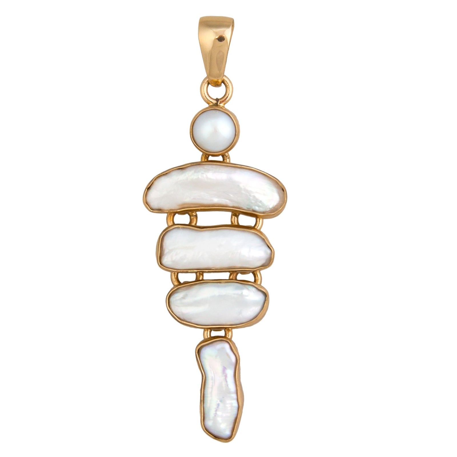 Alchemia Pearl & Biwa Pearl Pendant | Charles Albert Jewelry