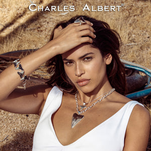 Sterling Silver Fossil Shark's Tooth Adjustable Pendant | Charles Albert Jewelry