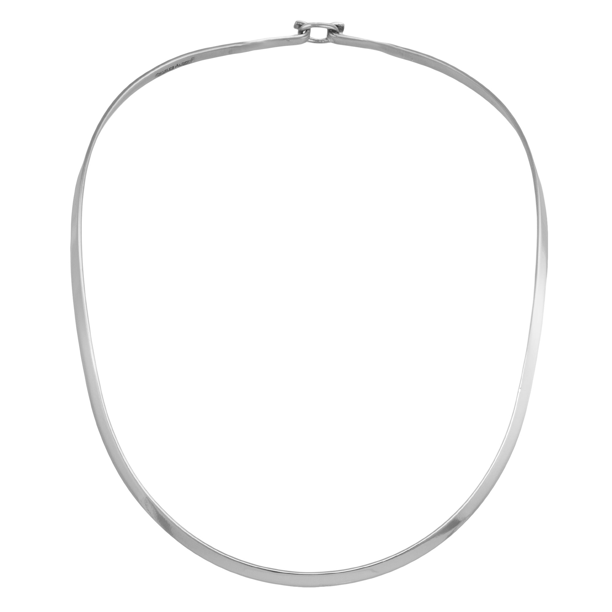 Silver Plated Oval Neckwire with Clasp | Charles Albert Jewelry