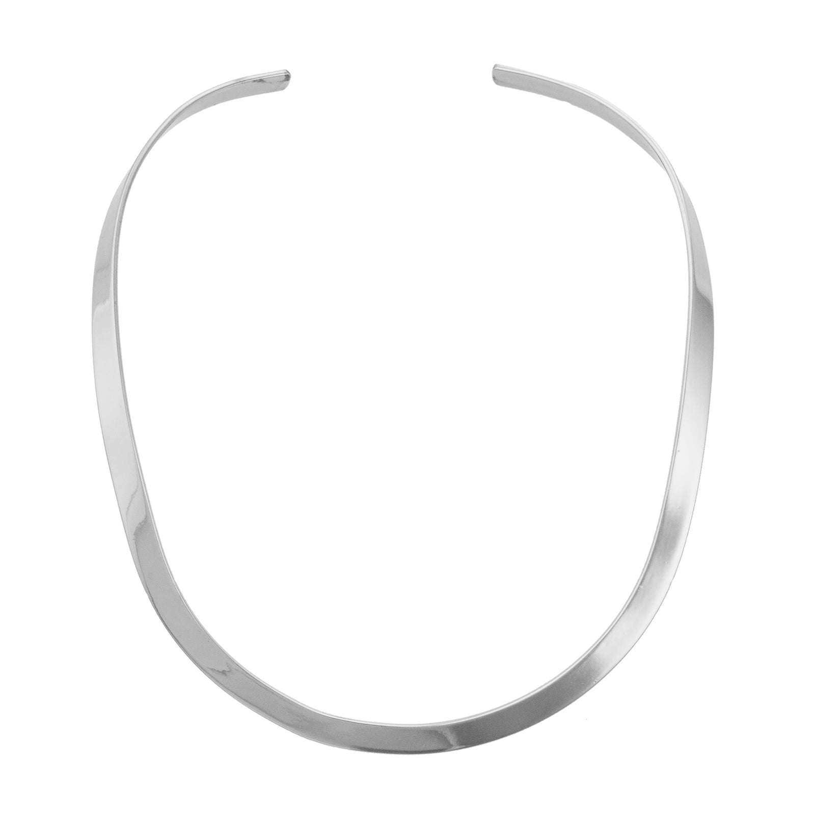 Silver Plated Thicker Open Oval Neckwire | Charles Albert Jewelry