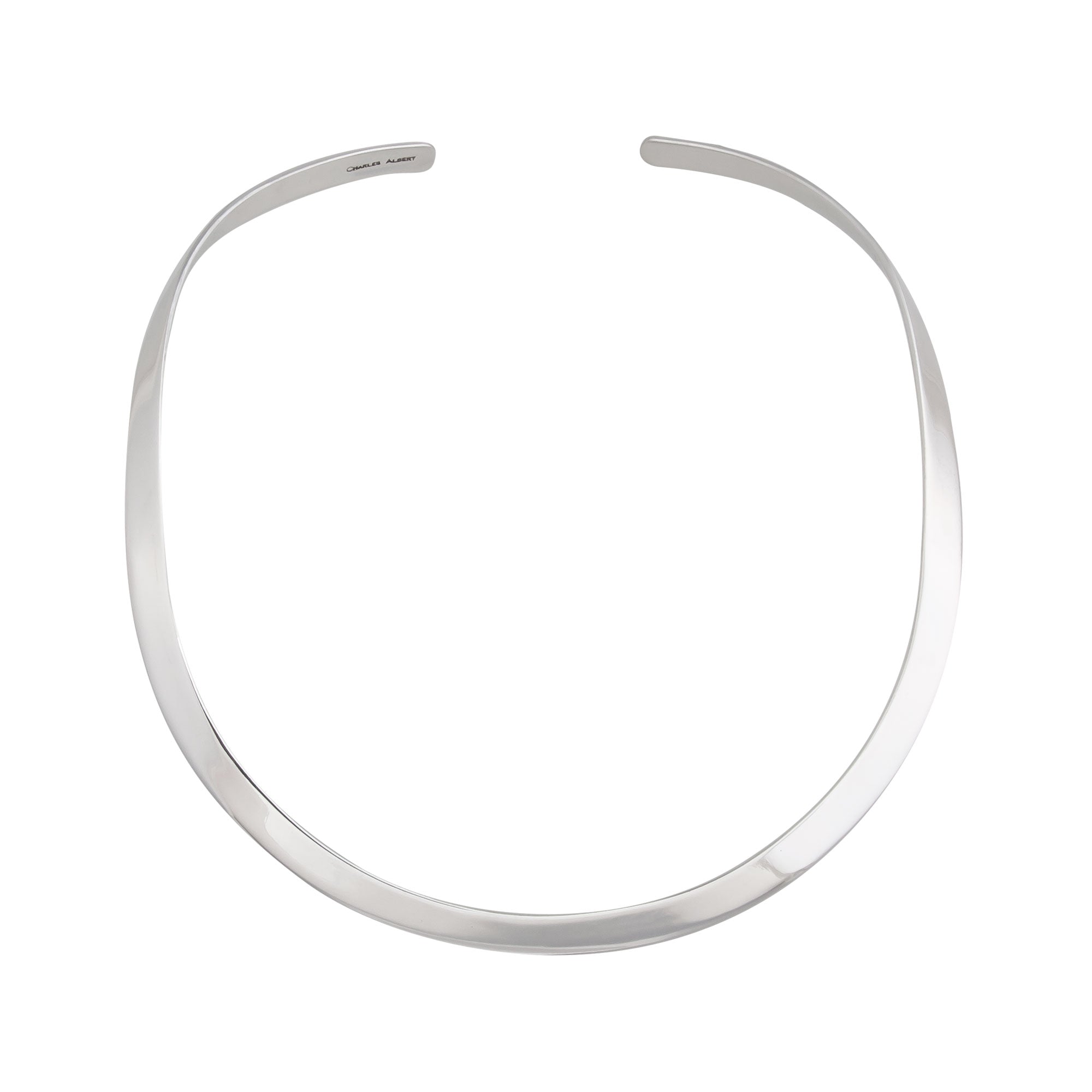Silver Plated Thick Open Round Neckwire | Charles Albert Jewelry