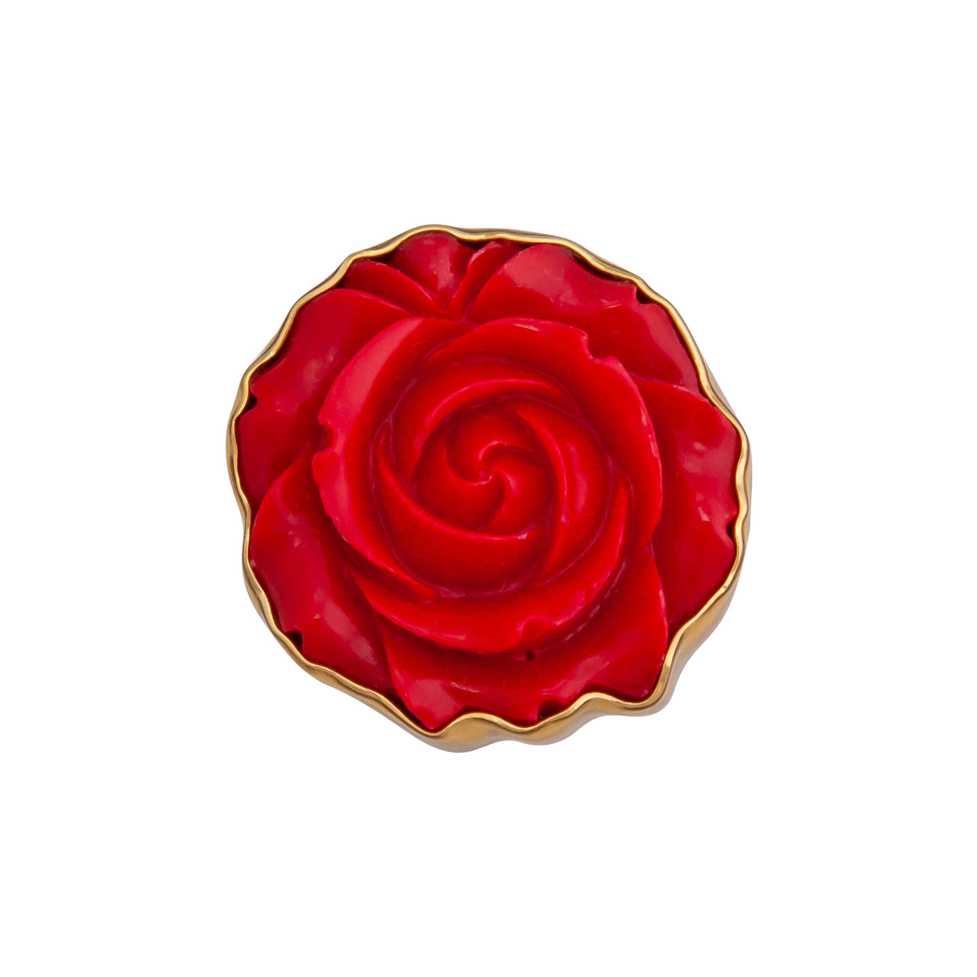 Alchemia Red Resin Rose Adjustable Ring | Charles Albert Jewelry