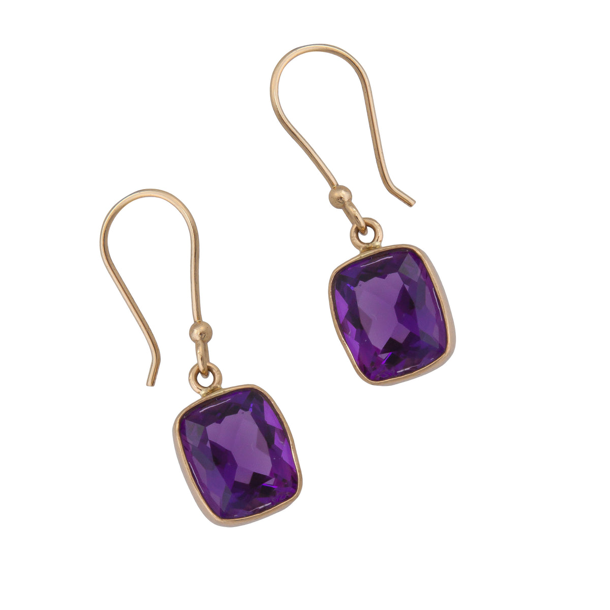 Alchemia Amethyst Rectangle Drop Earrings | Charles Albert Jewelry