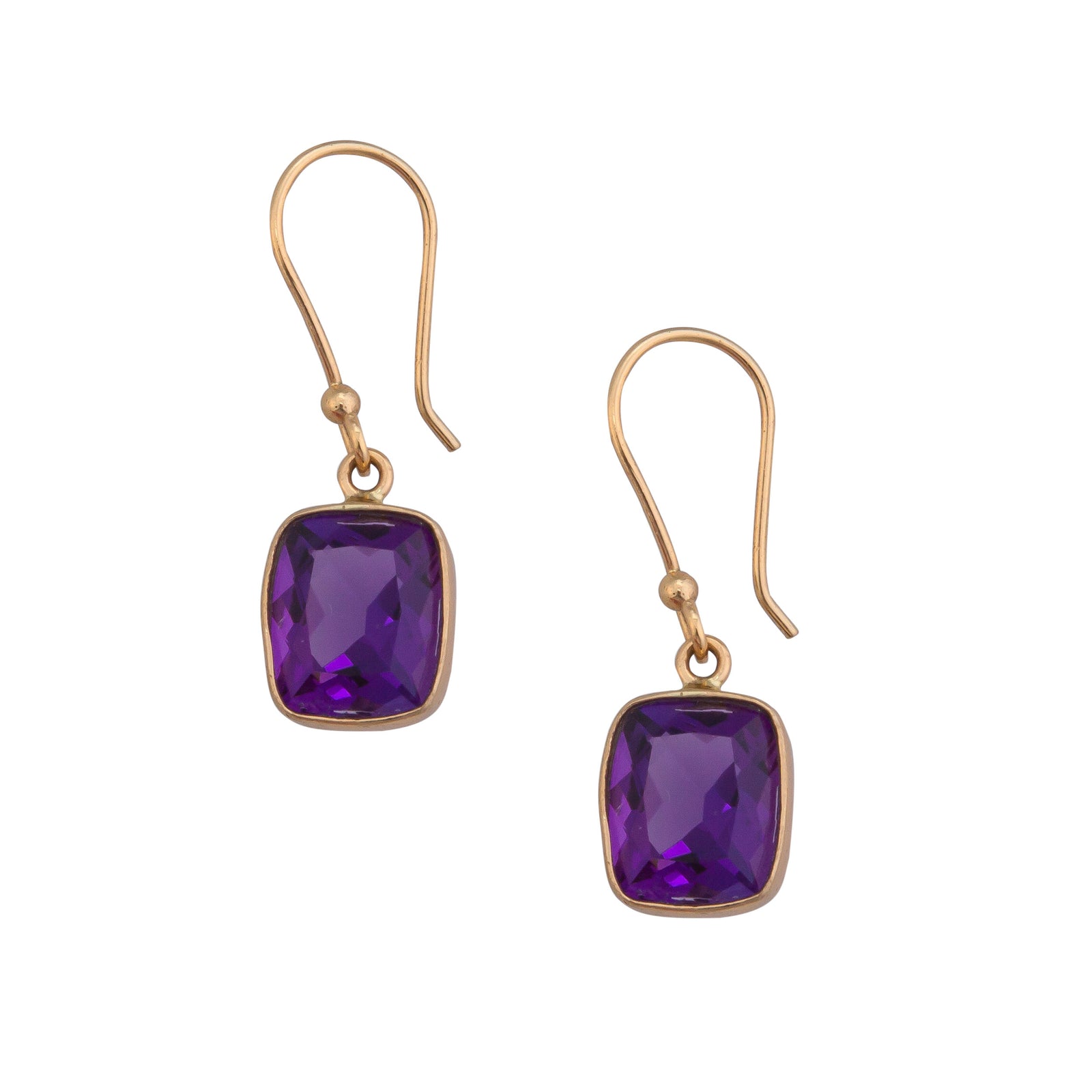 Alchemia Amethyst Rectangle Drop Earrings | Charles Albert Jewelry