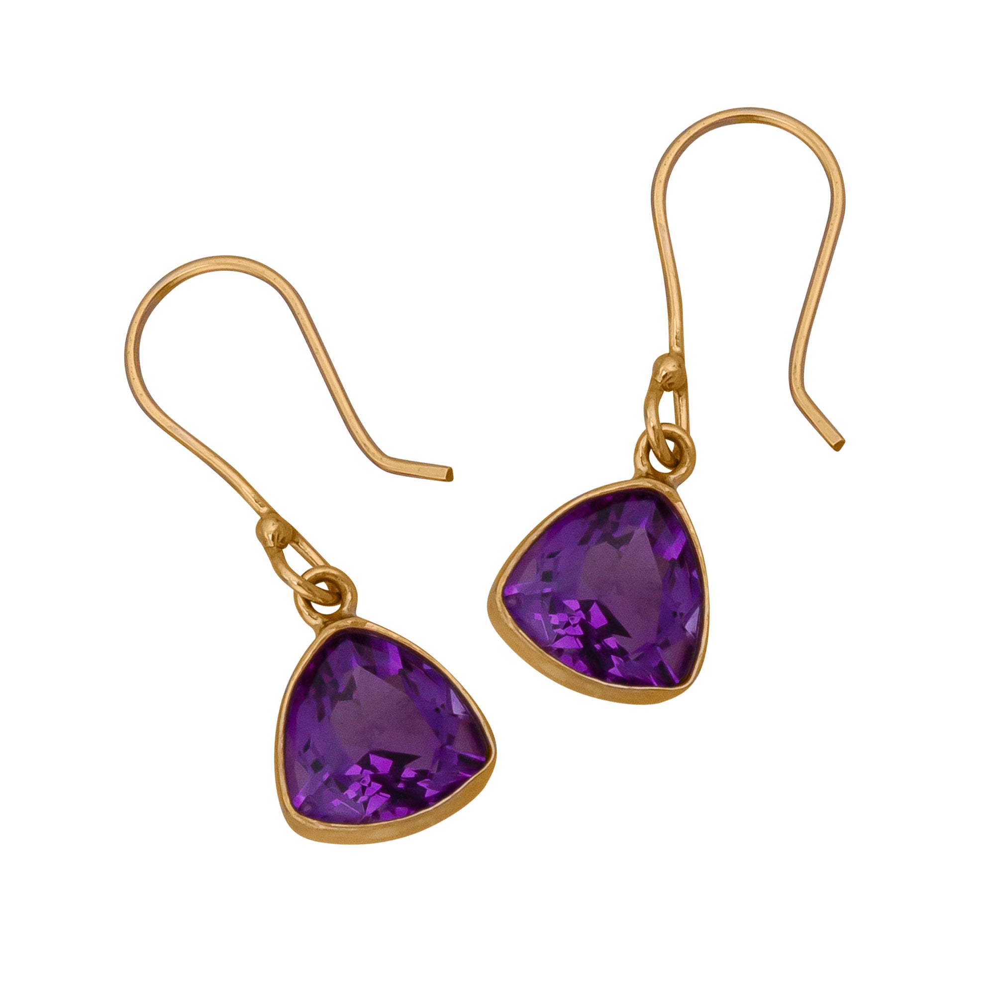 Alchemia Amethyst Trillion Drop Earrings | Charles Albert Jewelry