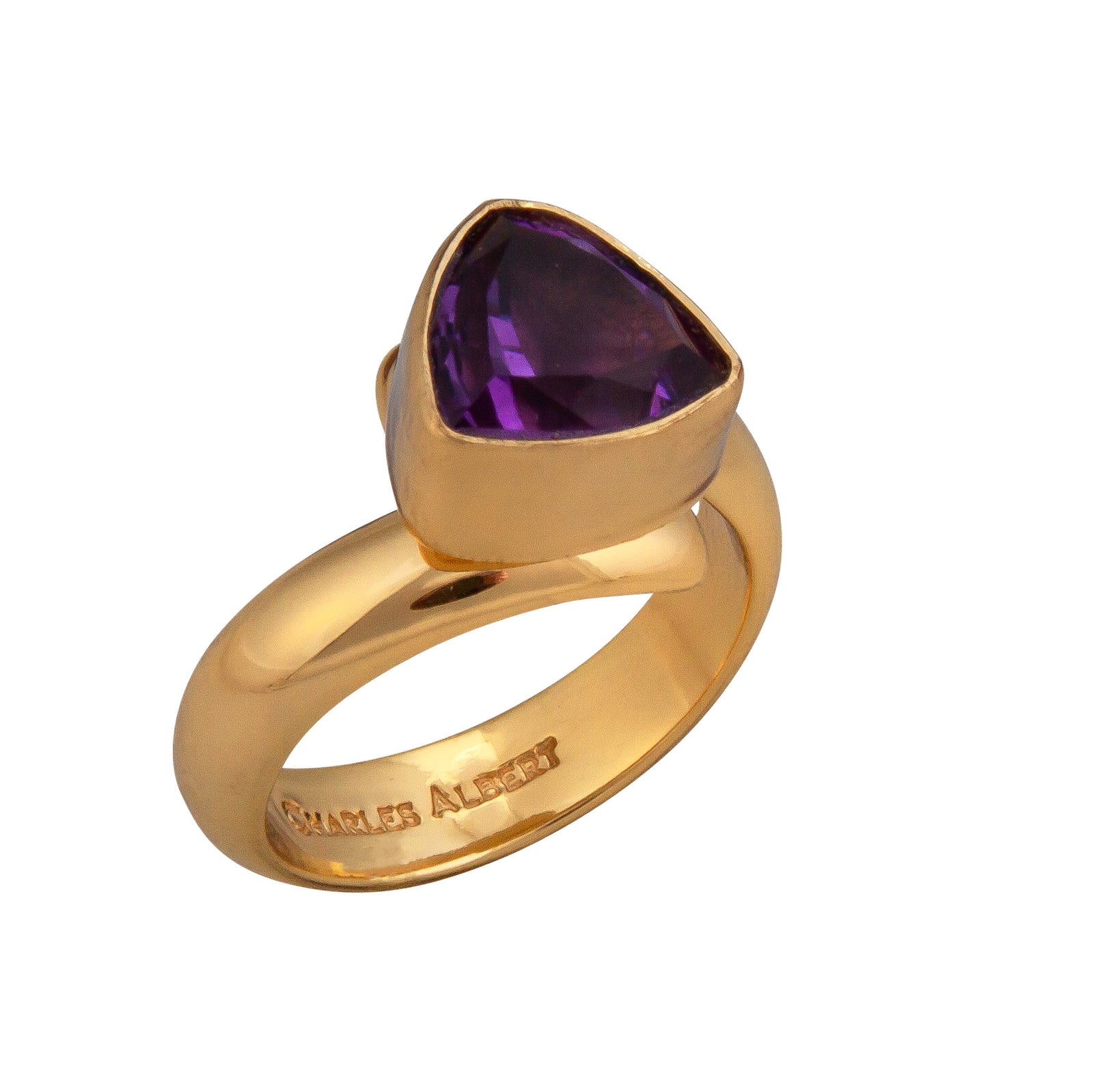 Alchemia Amethyst Trillion Ring | Charles Albert Jewelry