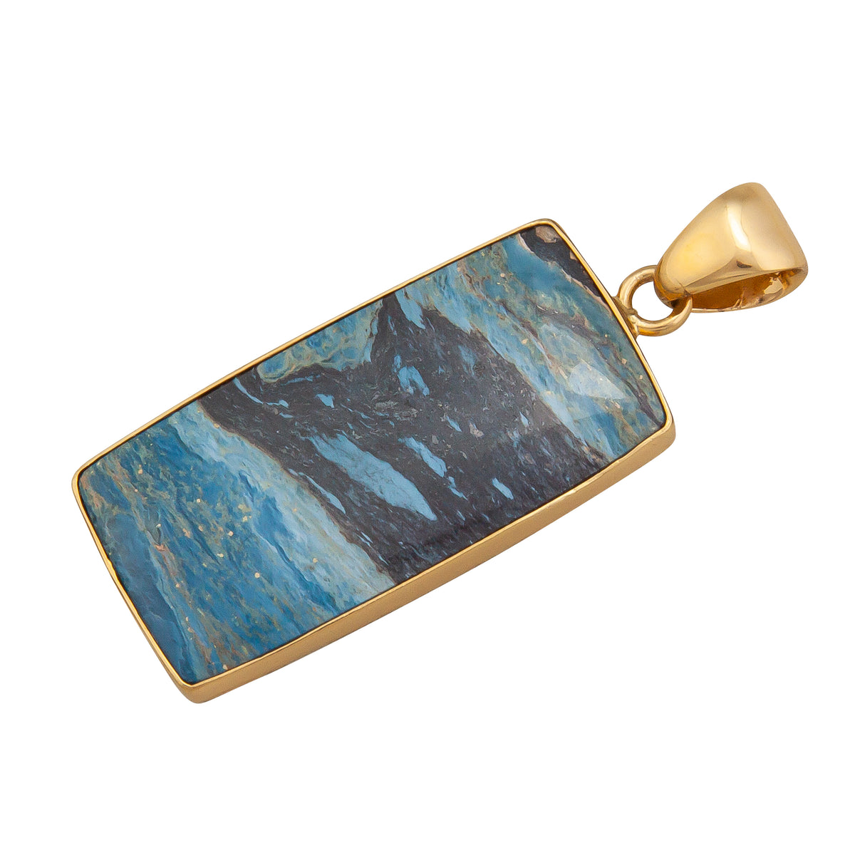 Alchemia Aztec Lapis Rectangle Pendant | Charles Albert Jewelry