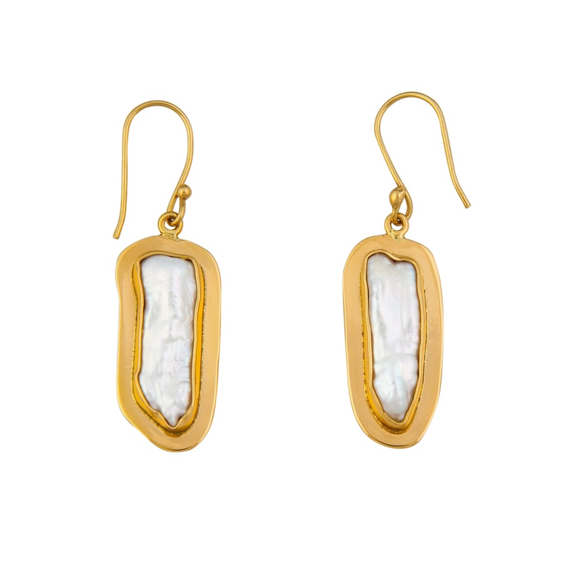 Alchemia Biwa Pearl Drop Earrings | Charles Albert Jewelry