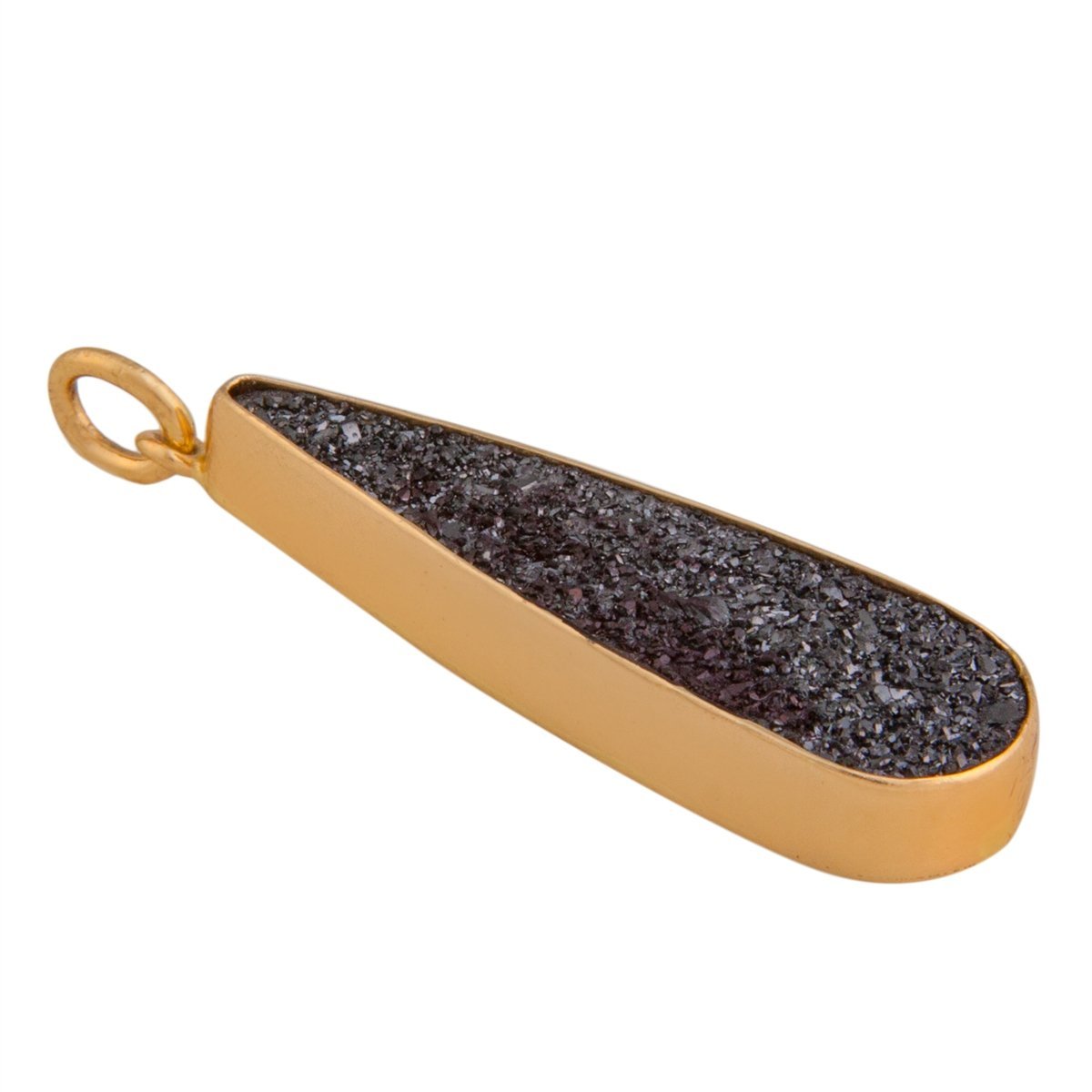 Alchemia Black Druzy Teardrop Pendant | Charles Albert Jewelry