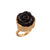 Alchemia Black Resin Rose Adjustable Ring | Charles Albert Jewelry