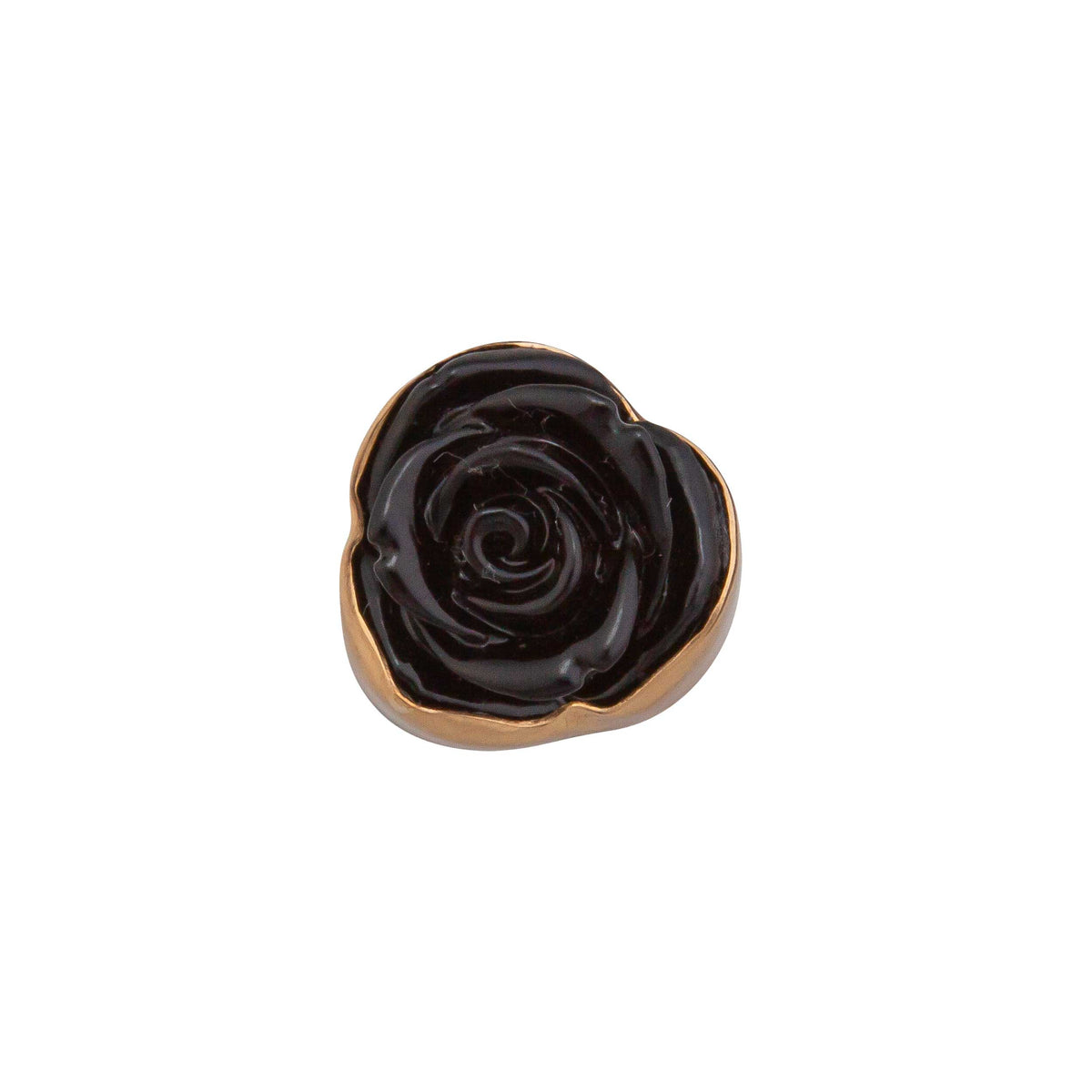 Alchemia Black Resin Rose Adjustable Ring | Charles Albert Jewelry