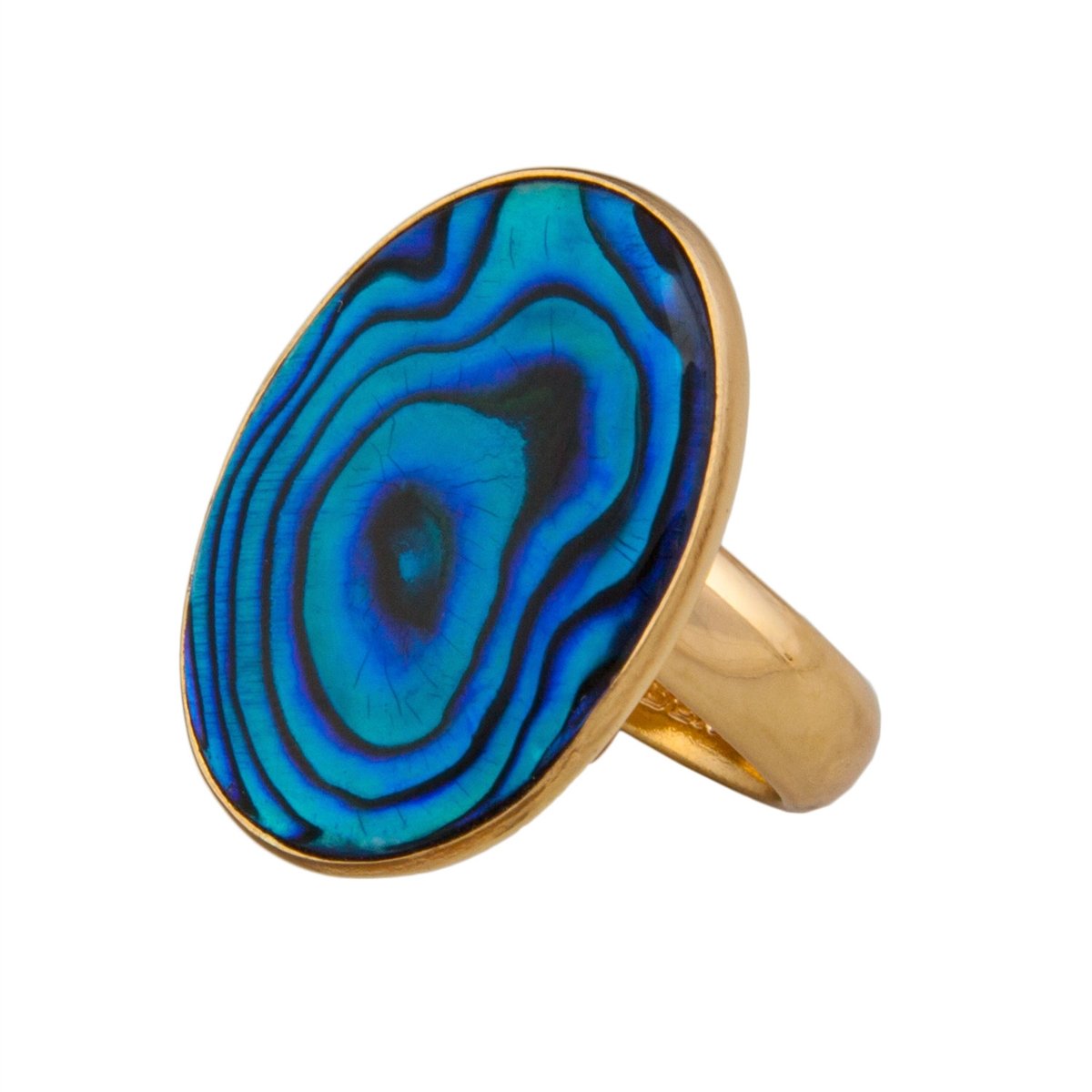 Alchemia Blue Abalone Adjustable Ring | Charles Albert Jewelry