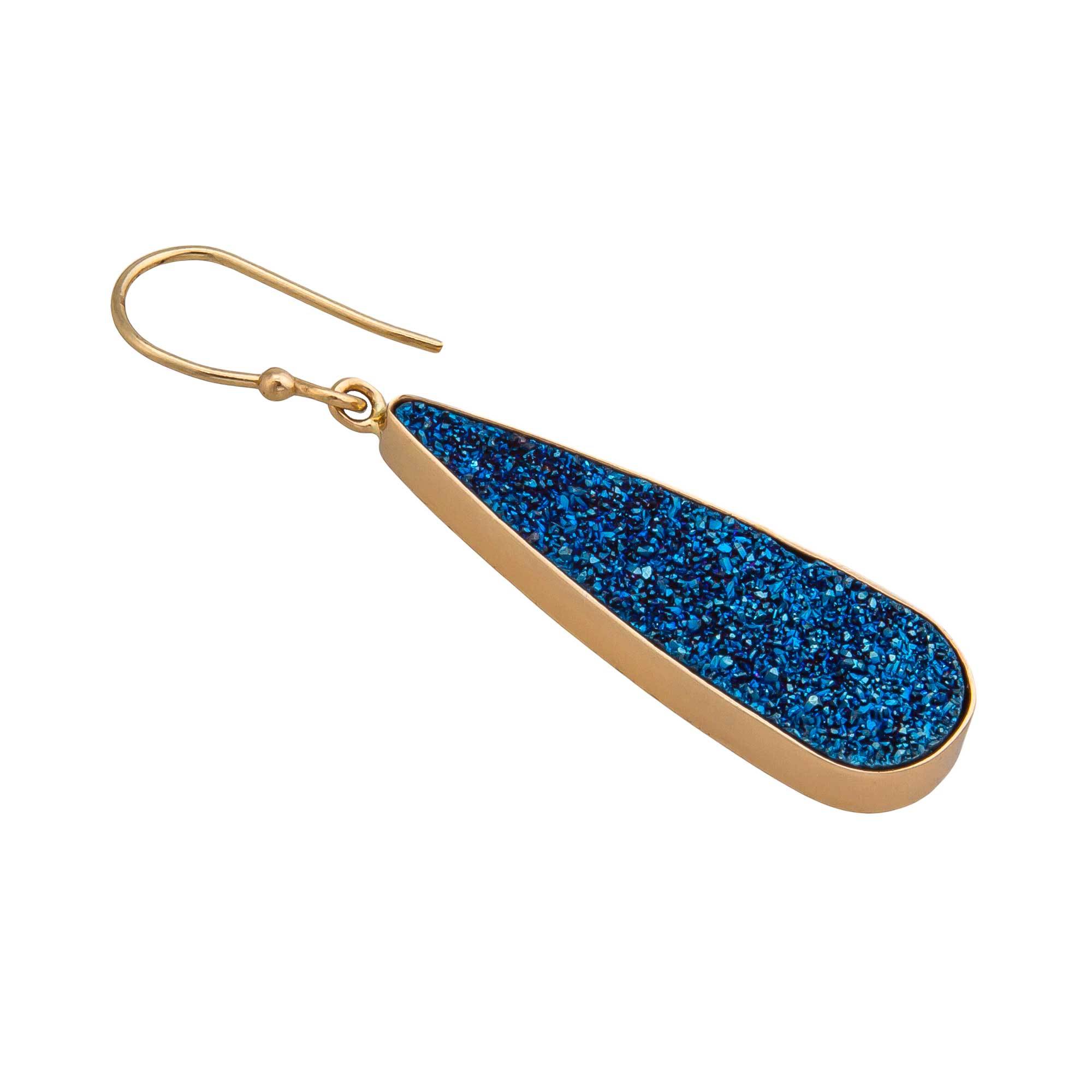 Alchemia Blue Druzy Teardrop Earrings | Charles Albert Jewelry