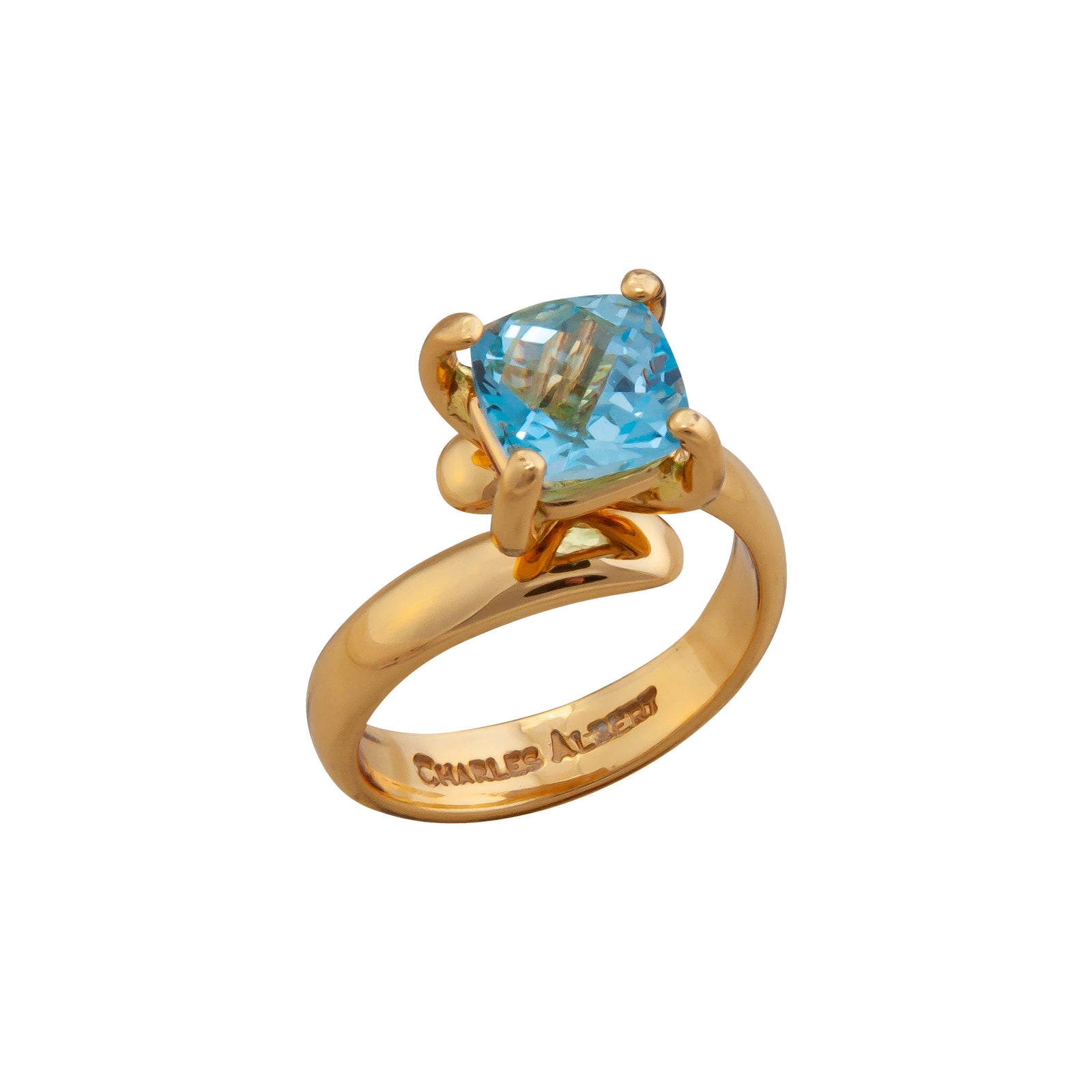 Alchemia Blue Topaz Prong Set Adjustable Ring | Charles Albert Jewelry