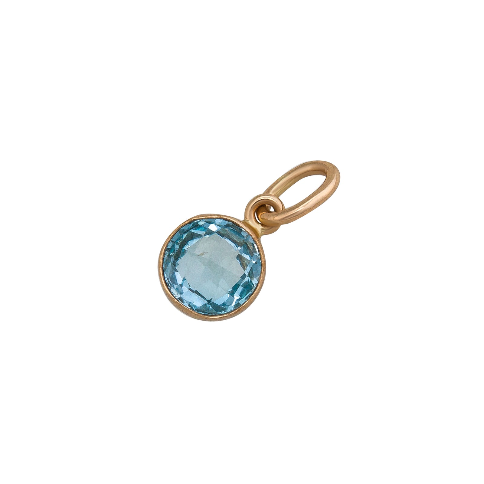 Alchemia Blue Topaz Round Charm Pendant | Charles Albert Jewelry