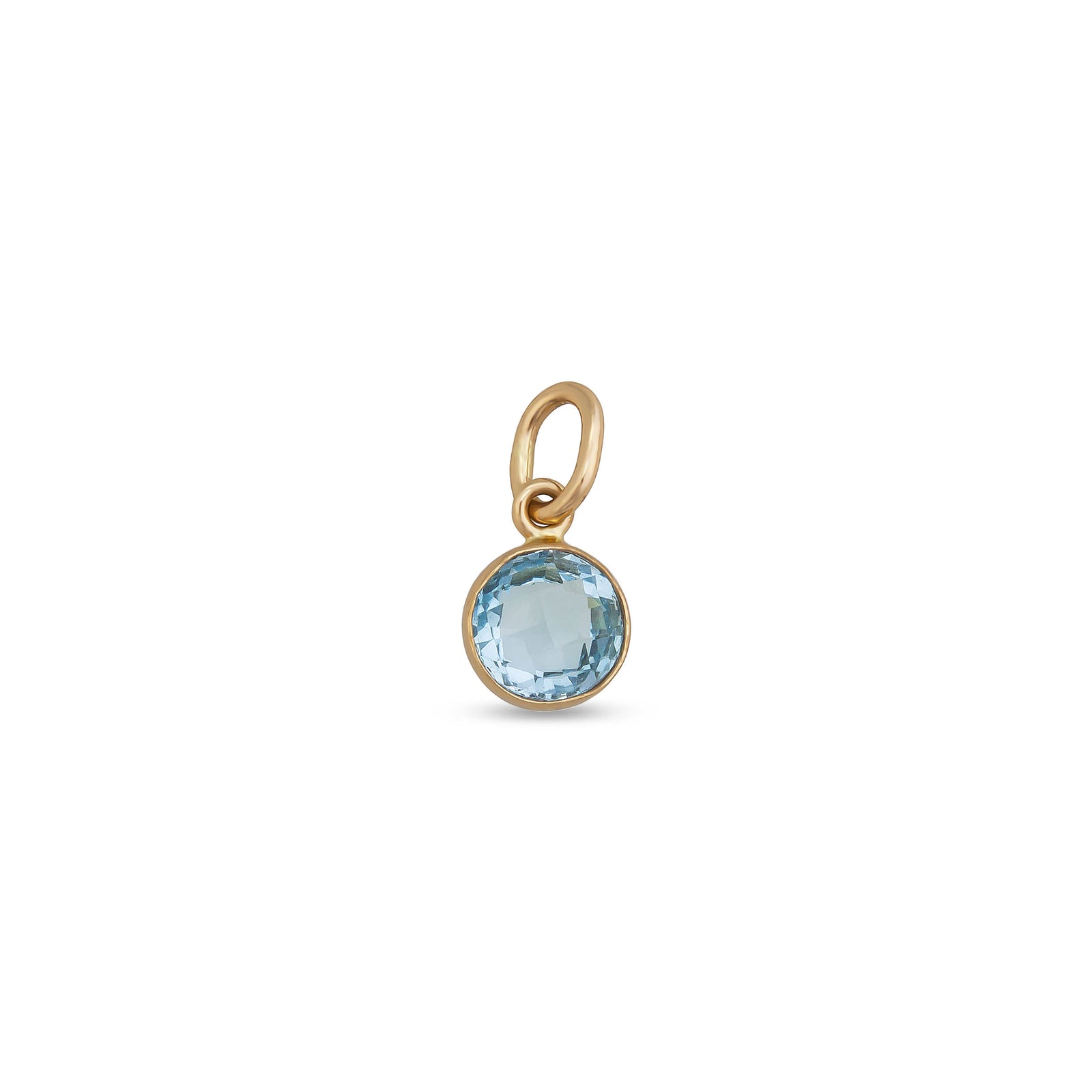 Alchemia Blue Topaz Round Charm Pendant | Charles Albert Jewelry