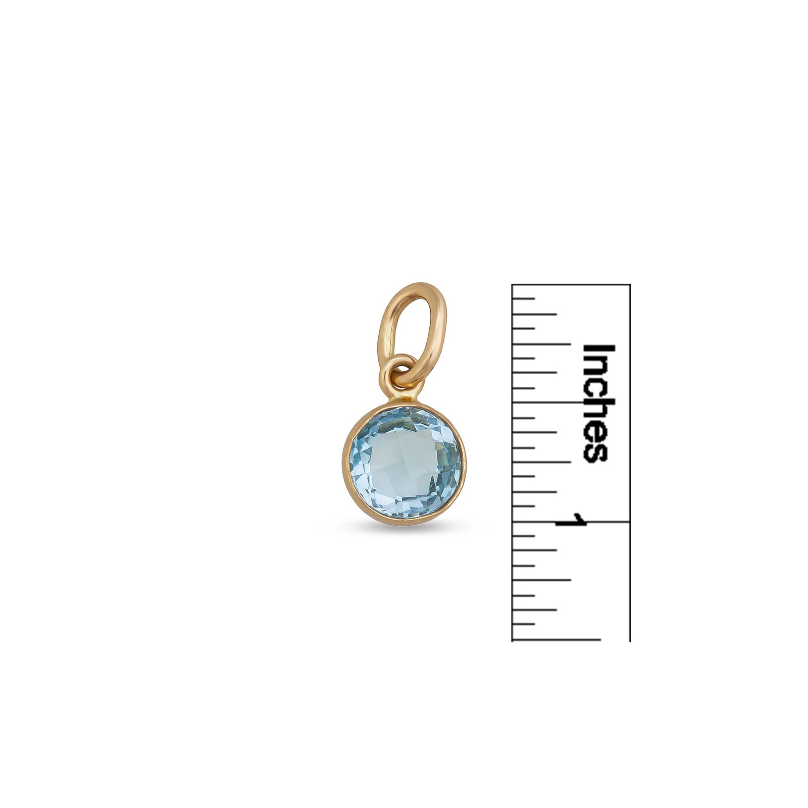 Alchemia Blue Topaz Round Charm Pendant | Charles Albert Jewelry