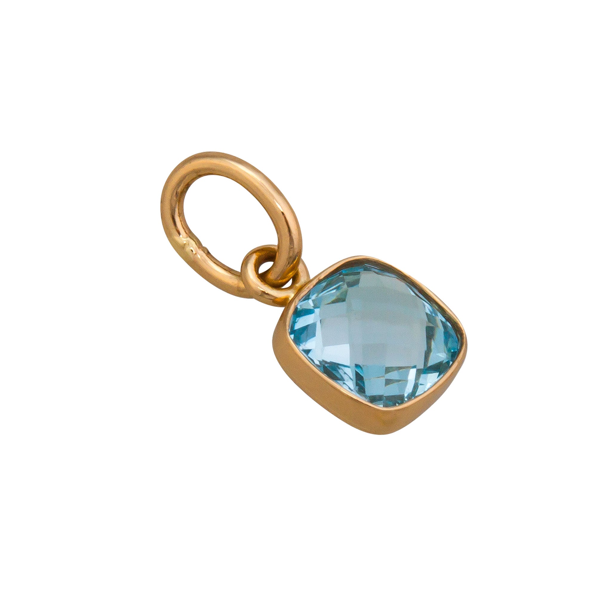 Alchemia Blue Topaz Square Charm Pendant | Charles Albert Jewelry