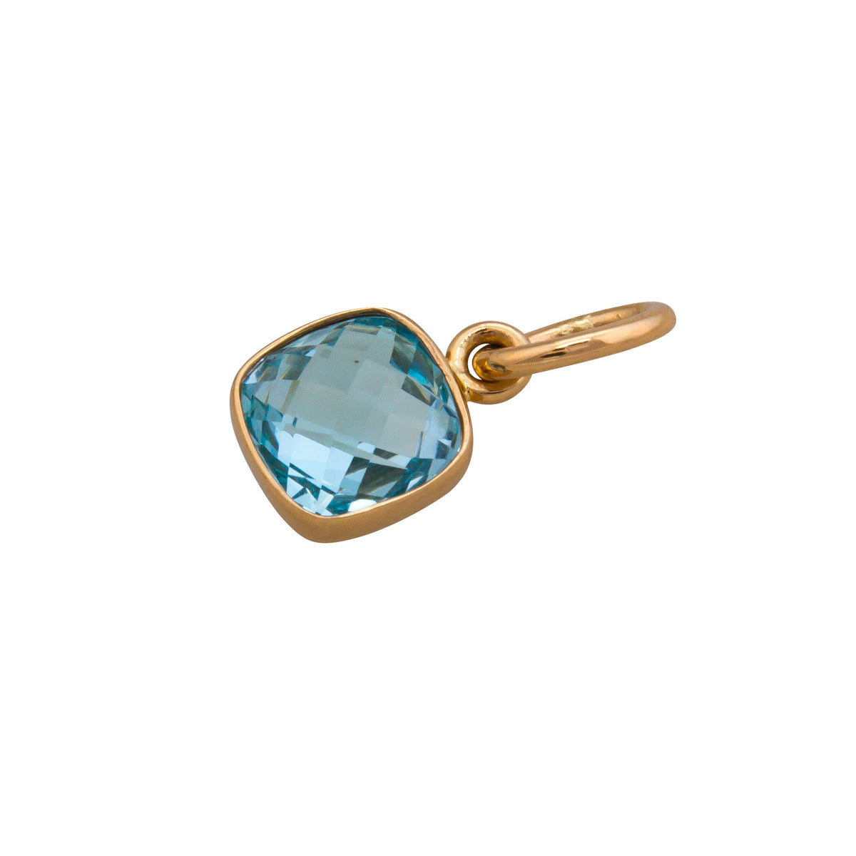 Alchemia Blue Topaz Square Charm Pendant | Charles Albert Jewelry