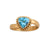 Alchemia Blue Topaz Trillion Rope Adjustable Ring | Charles Albert Jewelry