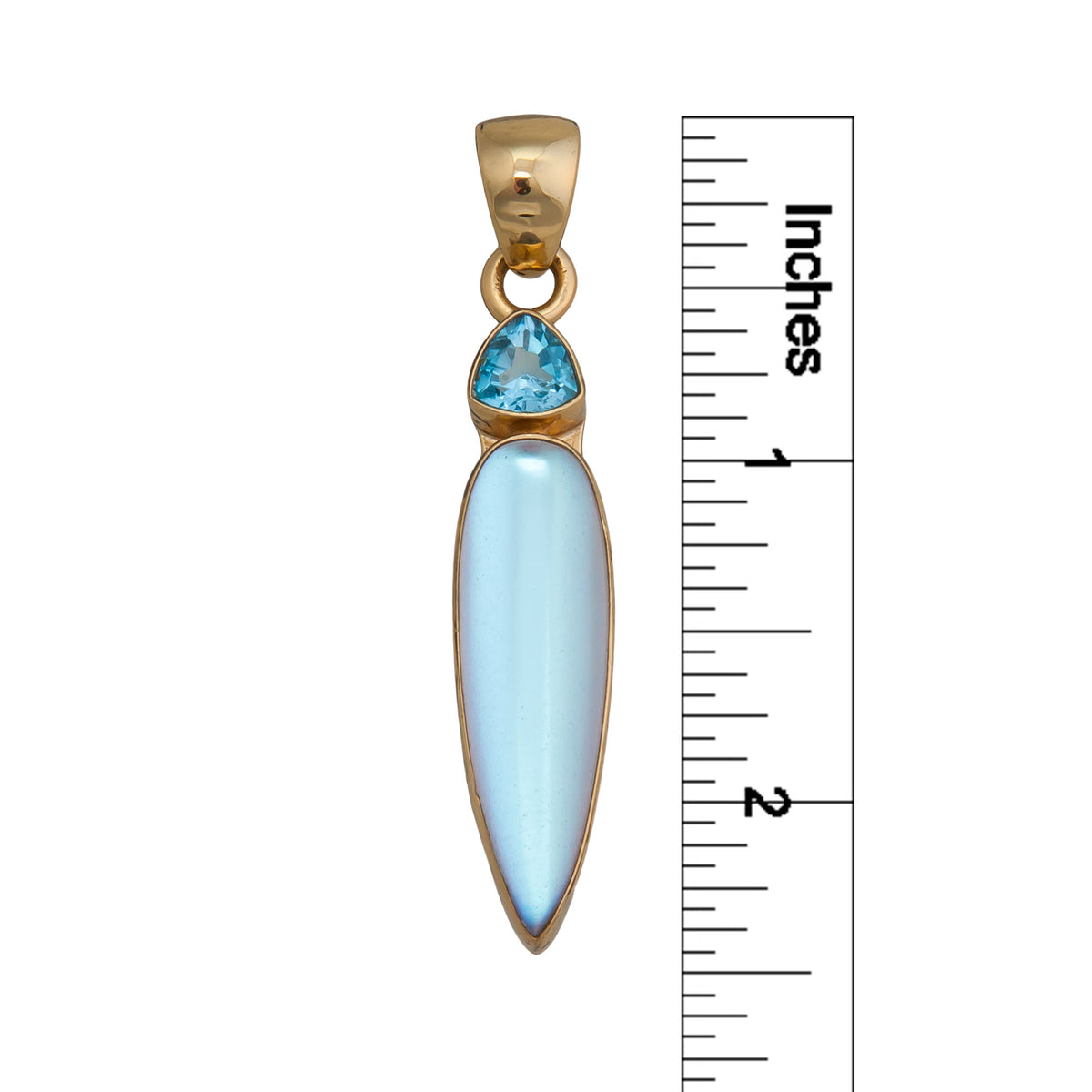 Alchemia Blue Topaz and Luminite Pendant | Charles Albert Jewelry