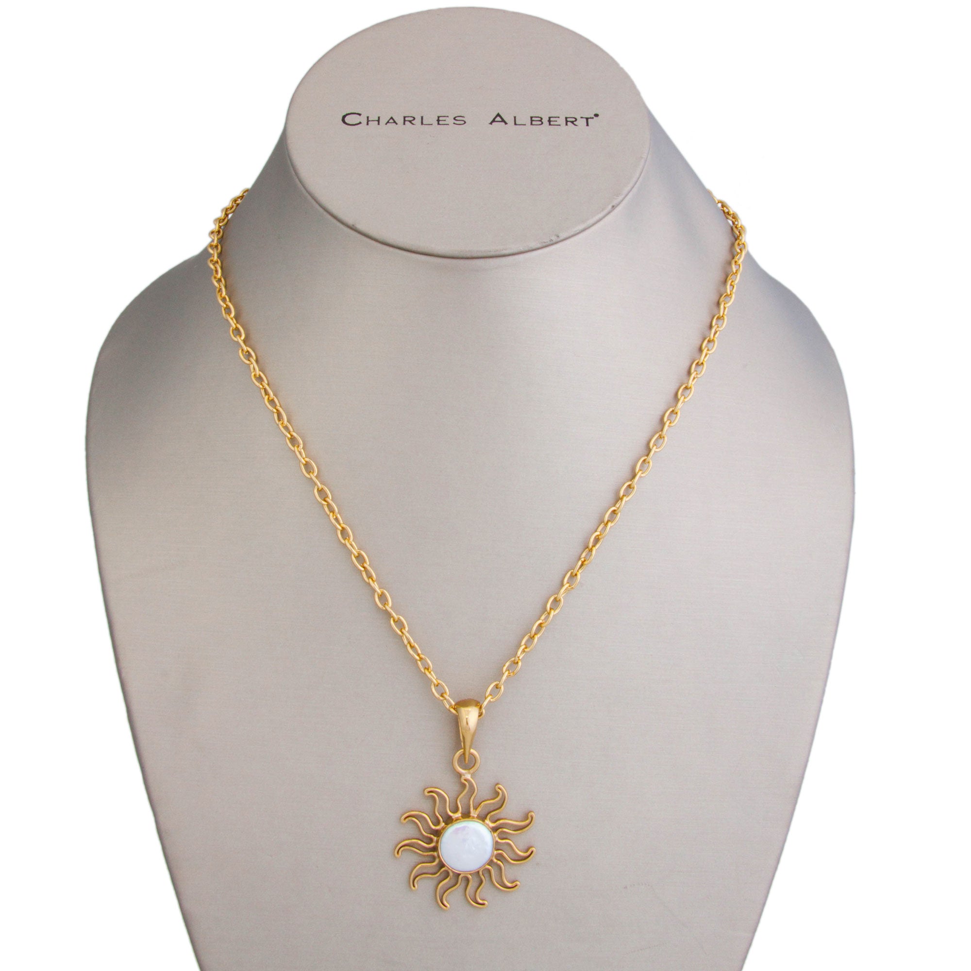 Alchemia Button Pearl Sun Pendant | Charles Albert Jewelry