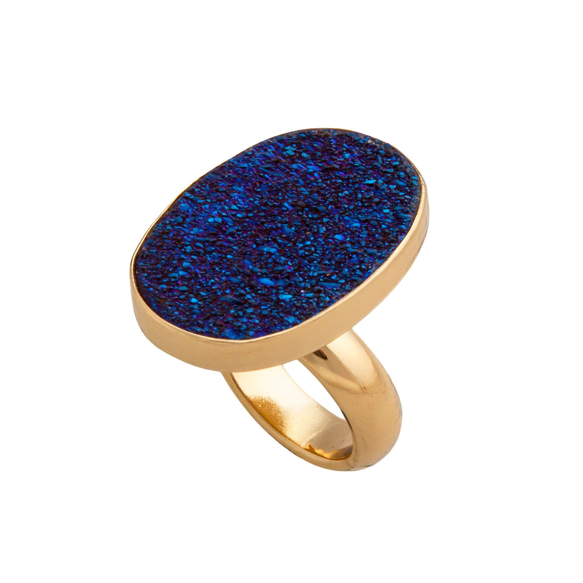 Alchemia Cobalt Blue Druzy Adjustable Ring | Charles Albert Jewelry