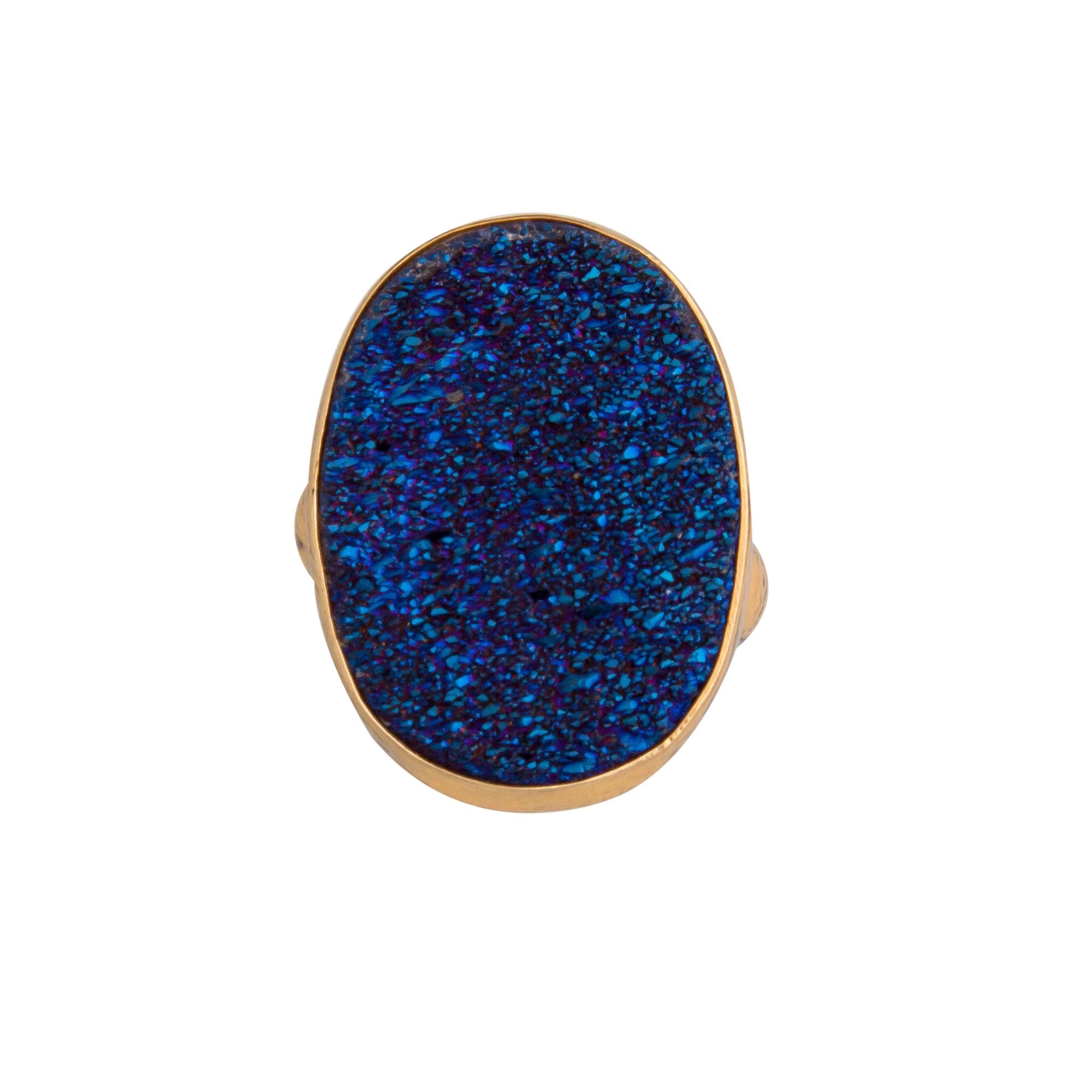 Alchemia Cobalt Blue Druzy Adjustable Ring | Charles Albert Jewelry