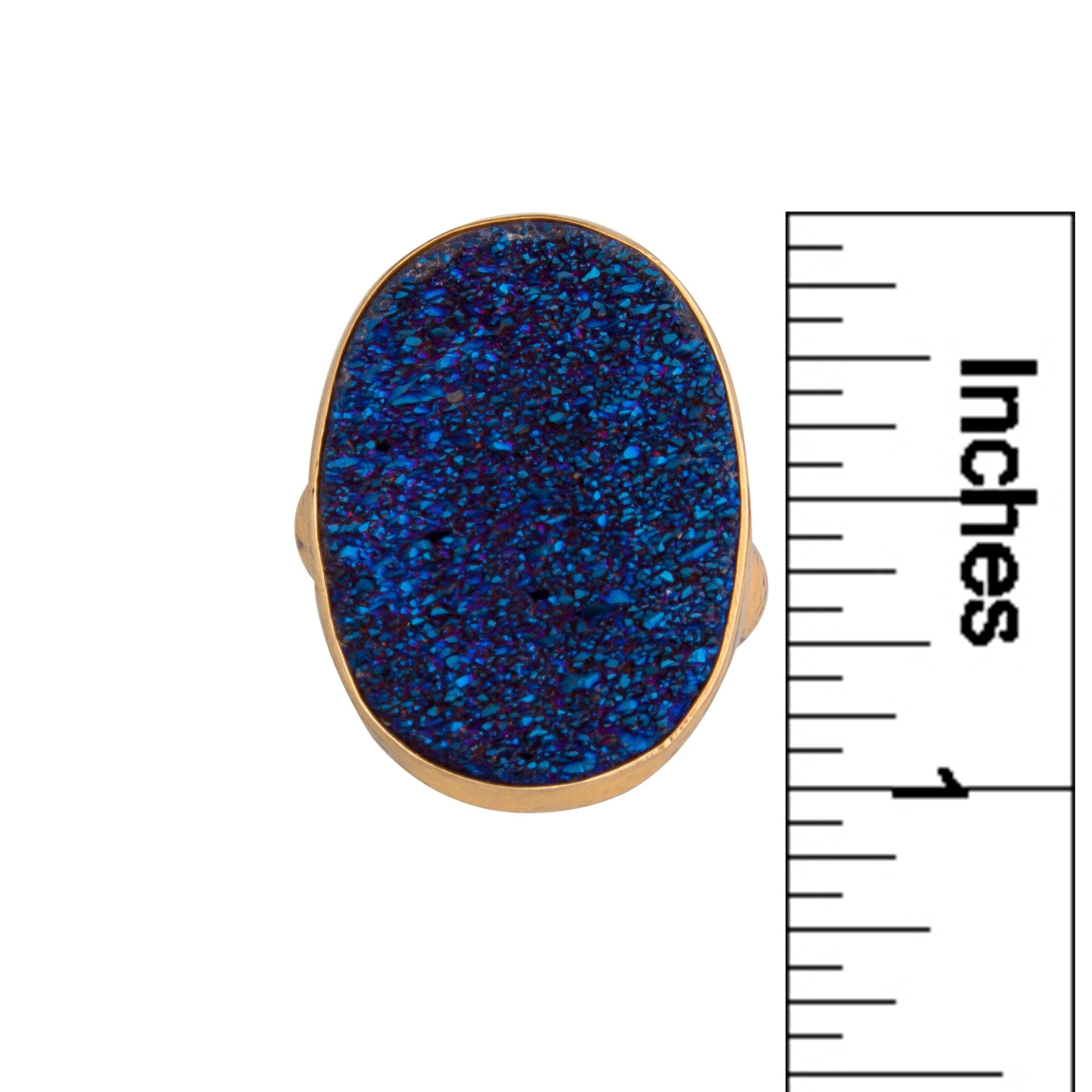 Alchemia Cobalt Blue Druzy Adjustable Ring | Charles Albert Jewelry