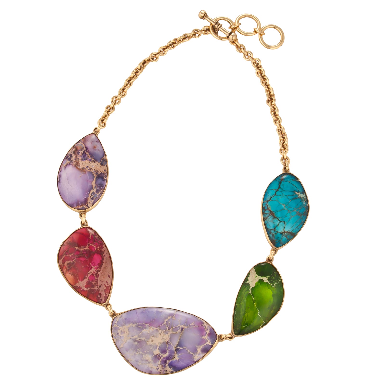 Alchemia Color-Enhanced Multi-Jasper Necklace | Charles Albert Jewelry