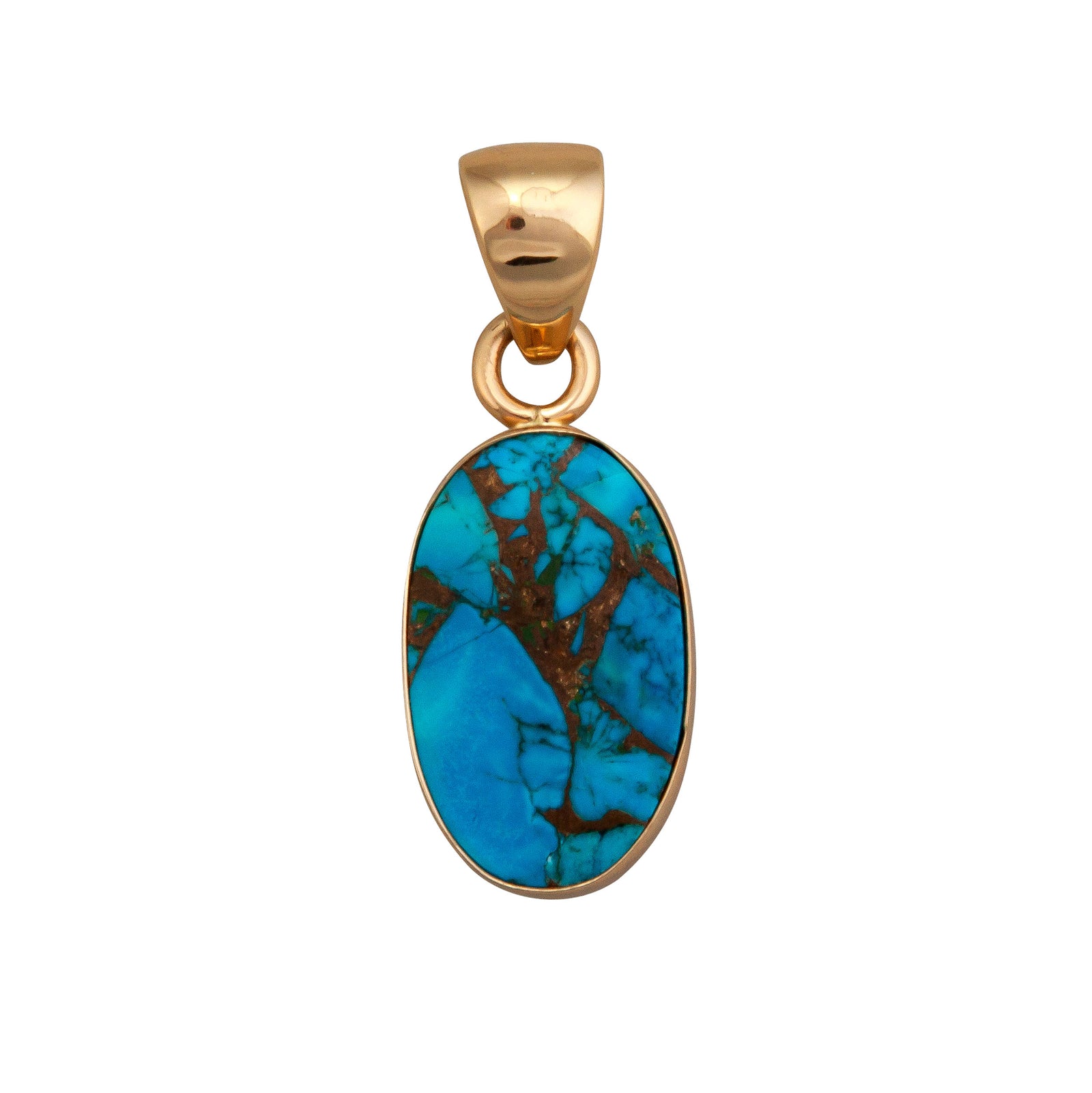 Alchemia Copper Infused Turquoise Oval Pendant | Charles Albert Jewelry