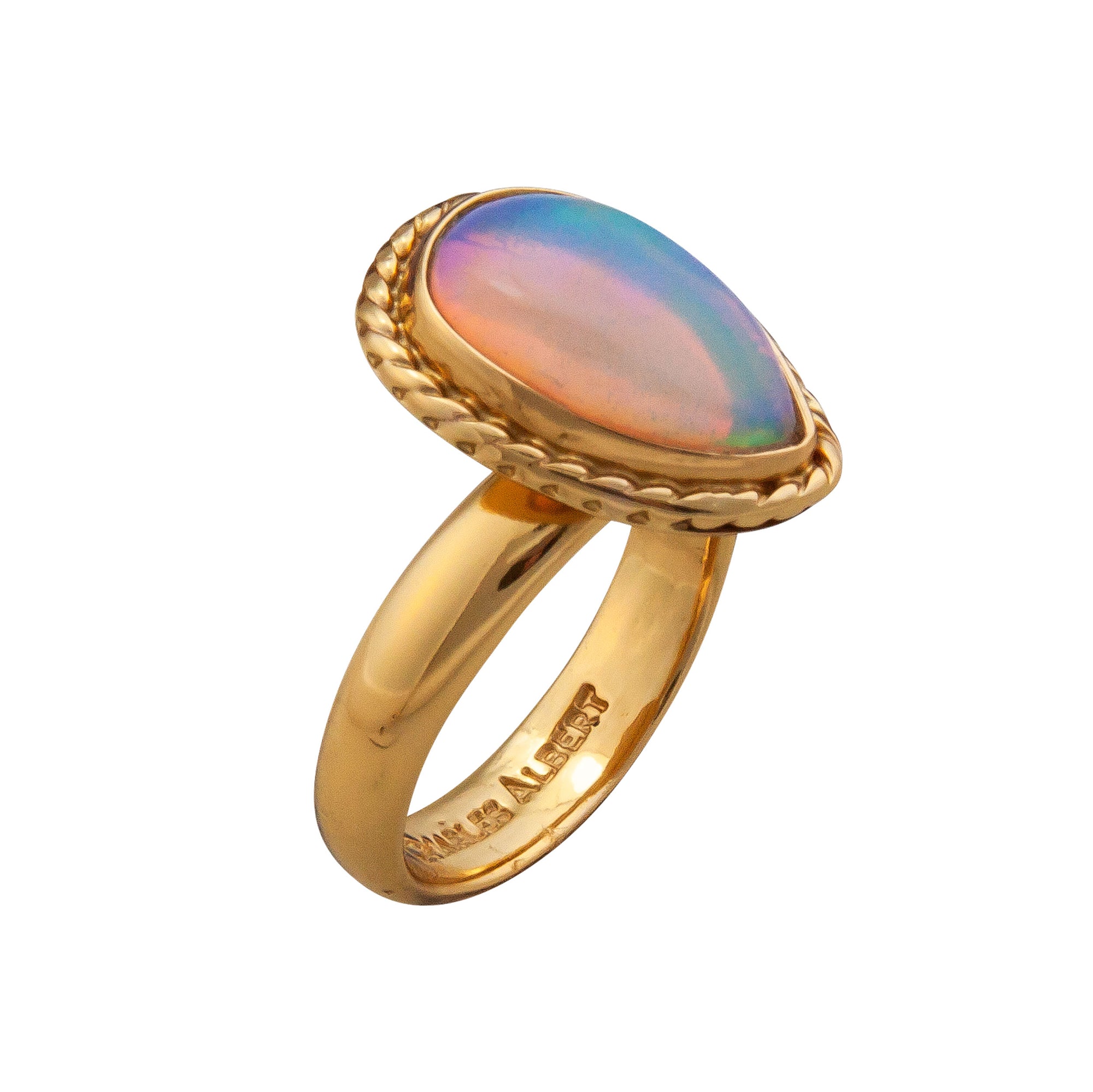 Alchemia Ethiopian Teardrop Rope Adjustable Ring | Charles Albert Jewelry