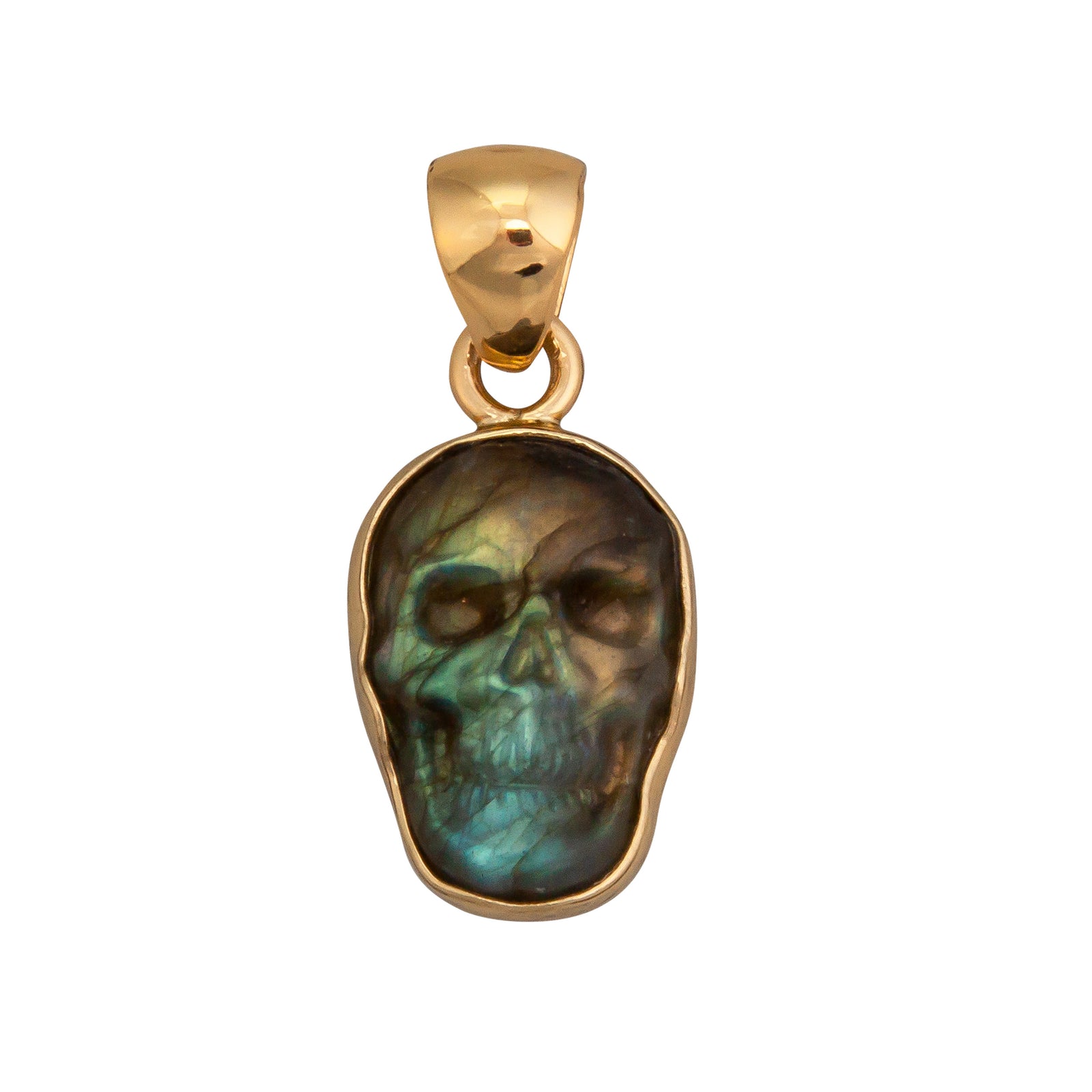 Alchemia Extra Small Labradorite Skull Pendant | Charles Albert Jewelry