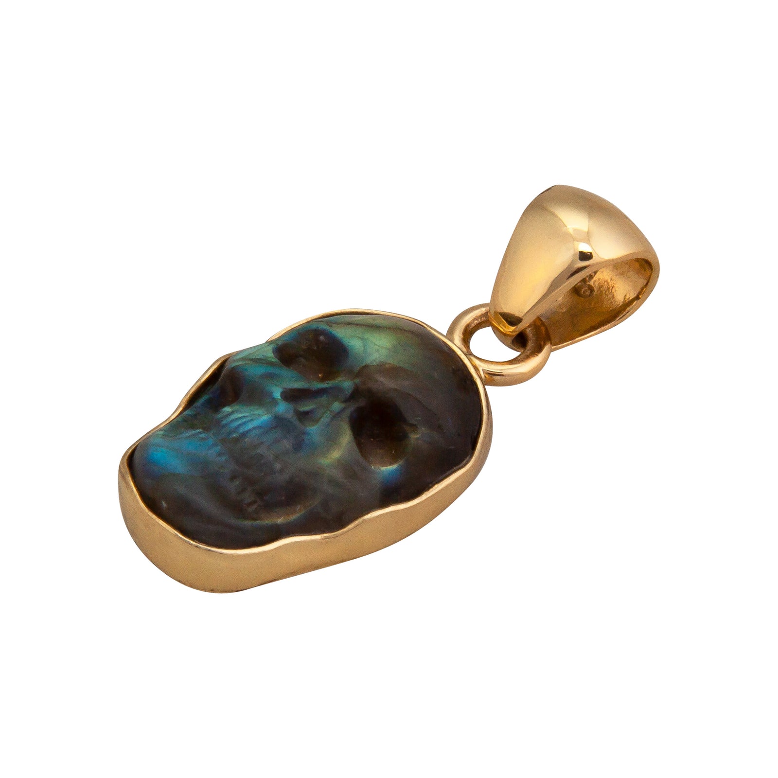 Alchemia Extra Small Labradorite Skull Pendant | Charles Albert Jewelry