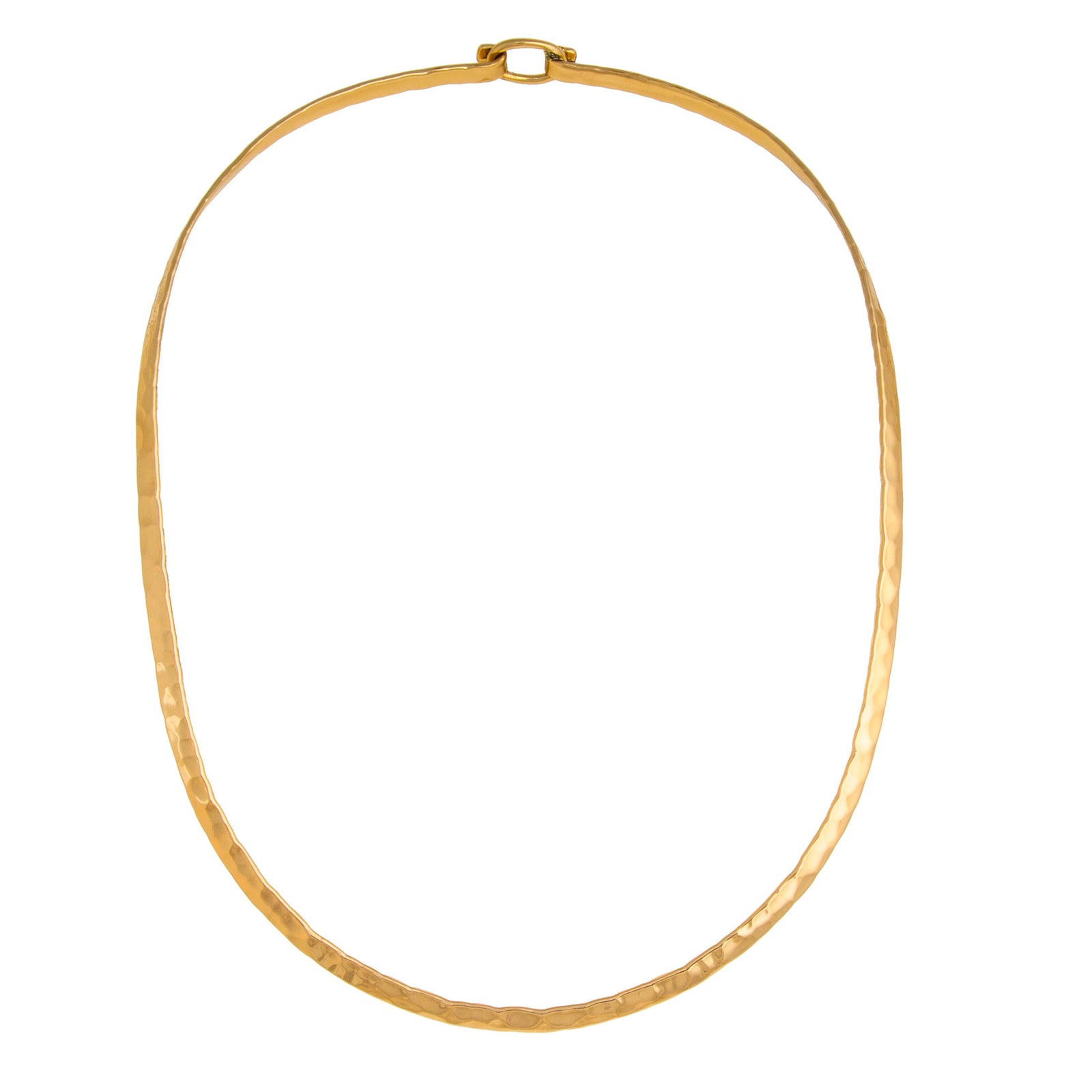 Alchemia Hammered Oval Neckwire with Clasp | Charles Albert Jewelry