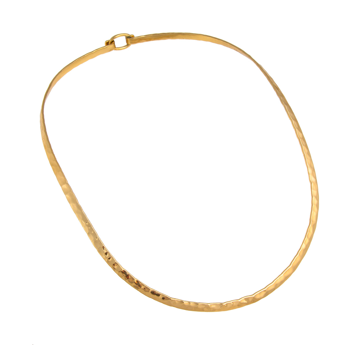 Alchemia Hammered Oval Neckwire with Clasp | Charles Albert Jewelry