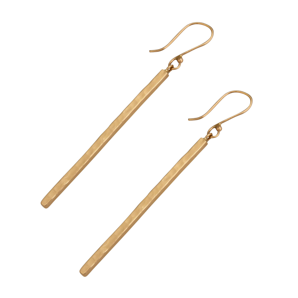 Alchemia Hammered Stick Drop Earrings | Charles Albert Jewelry
