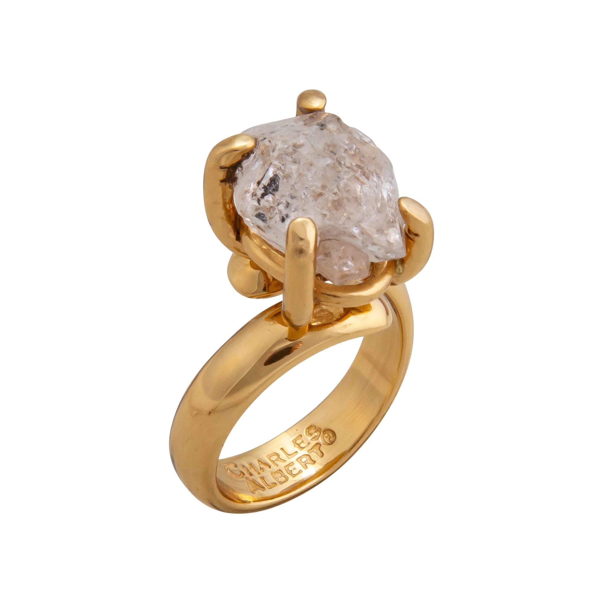 Alchemia Herkimer Prong Set Adjustable Ring | Charles Albert Jewelry