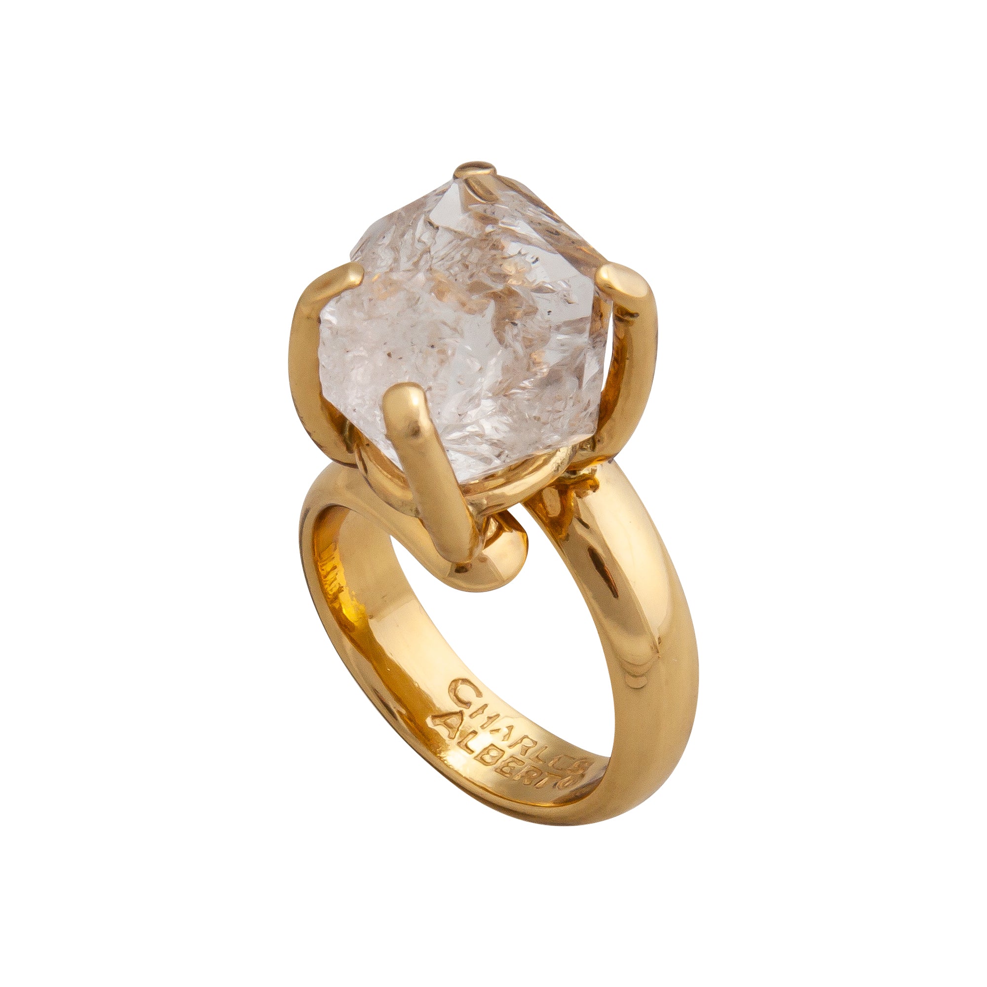 Alchemia Herkimer Prong Set Adjustable Ring | Charles Albert Jewelry