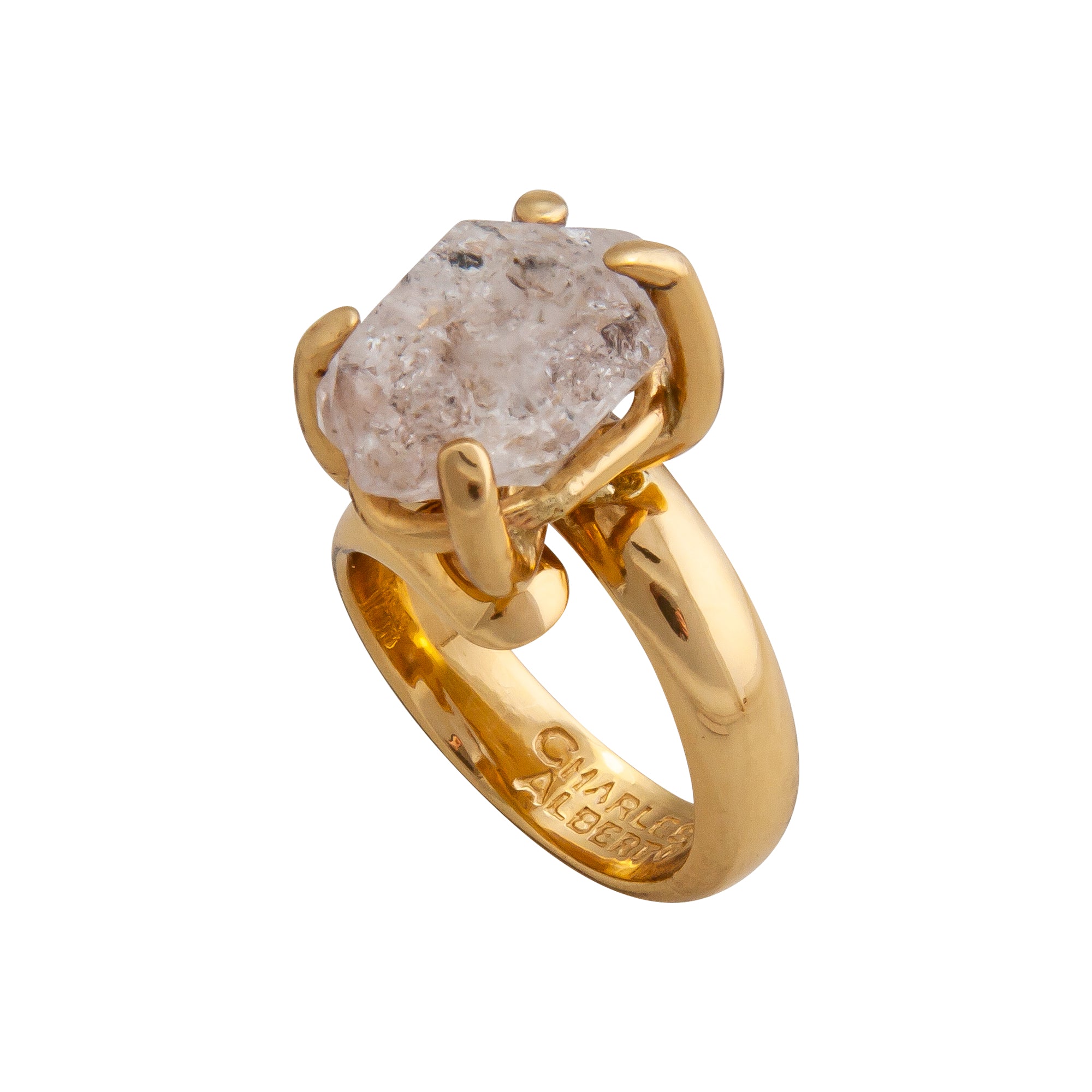 Alchemia Herkimer Prong Set Adjustable Ring | Charles Albert Jewelry