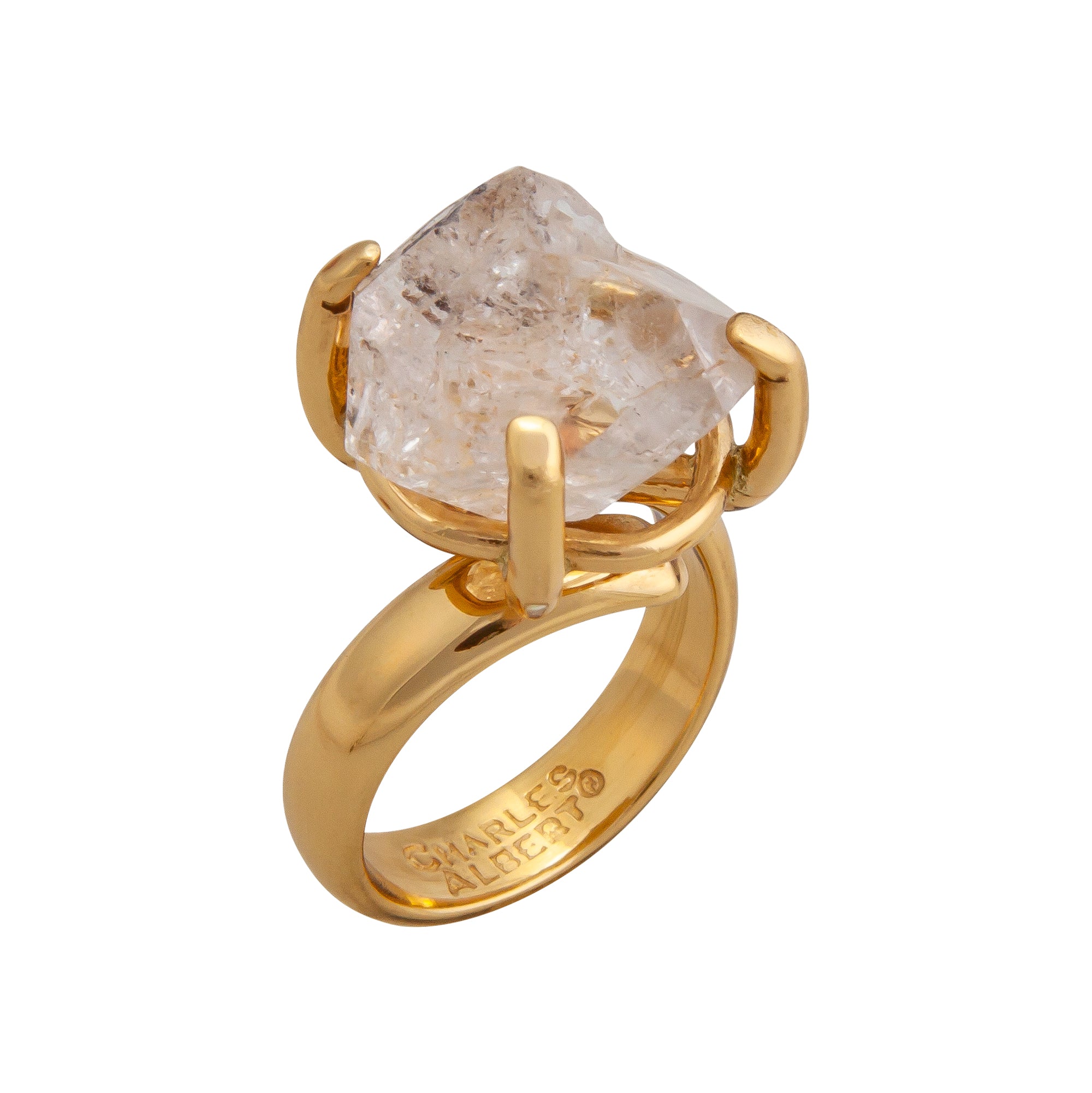 Alchemia Herkimer Prong Set Adjustable Ring | Charles Albert Jewelry