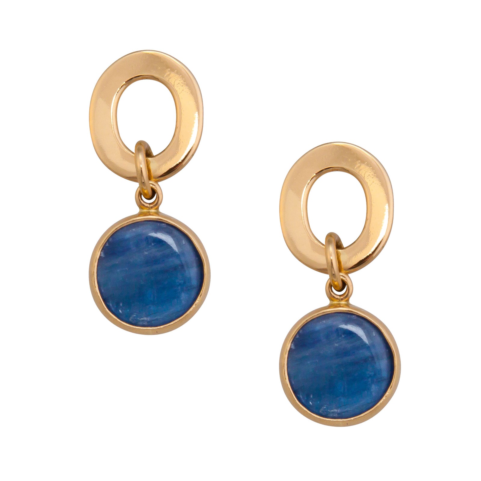 Alchemia Kyanite Circle Post Earrings | Charles Albert Jewelry