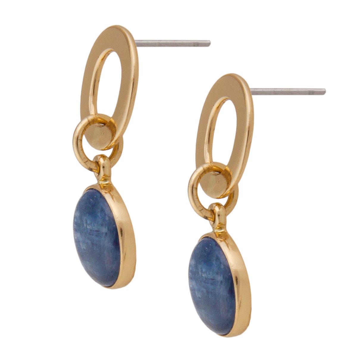 Alchemia Kyanite Circle Post Earrings | Charles Albert Jewelry